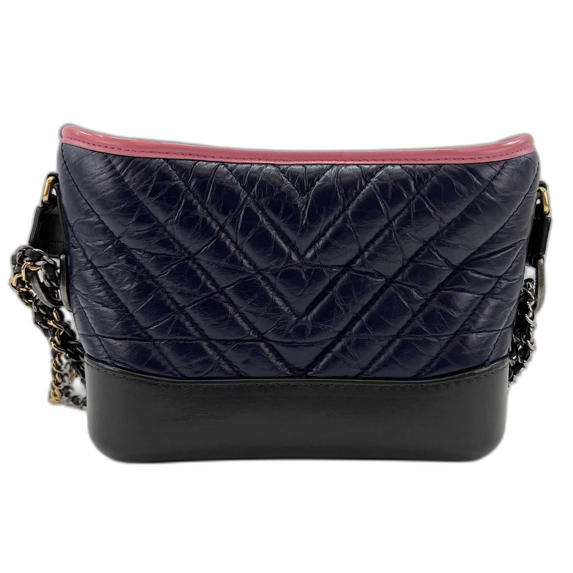 Chanel Navy Leather Shoulder Bag (Pre-Owned)