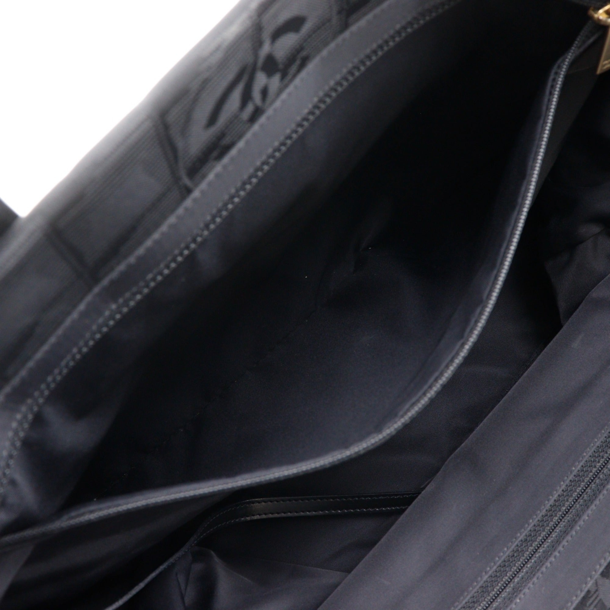 Chanel Black Nylon Canvas Tote Bag Weekend Bag (Pre-Owned)