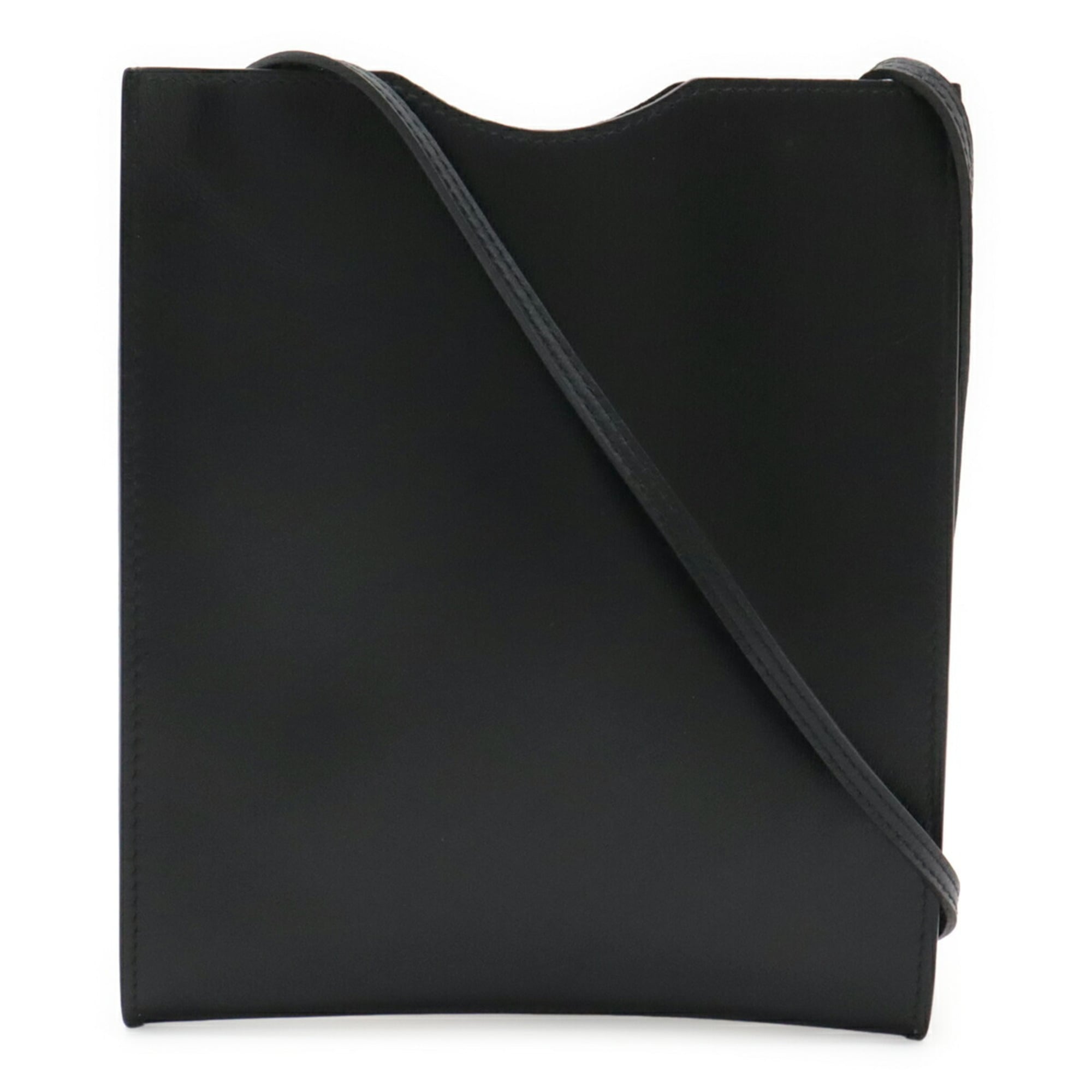 Hermes Onimaitou Black Leather Shoulder Bag (Pre-Owned)