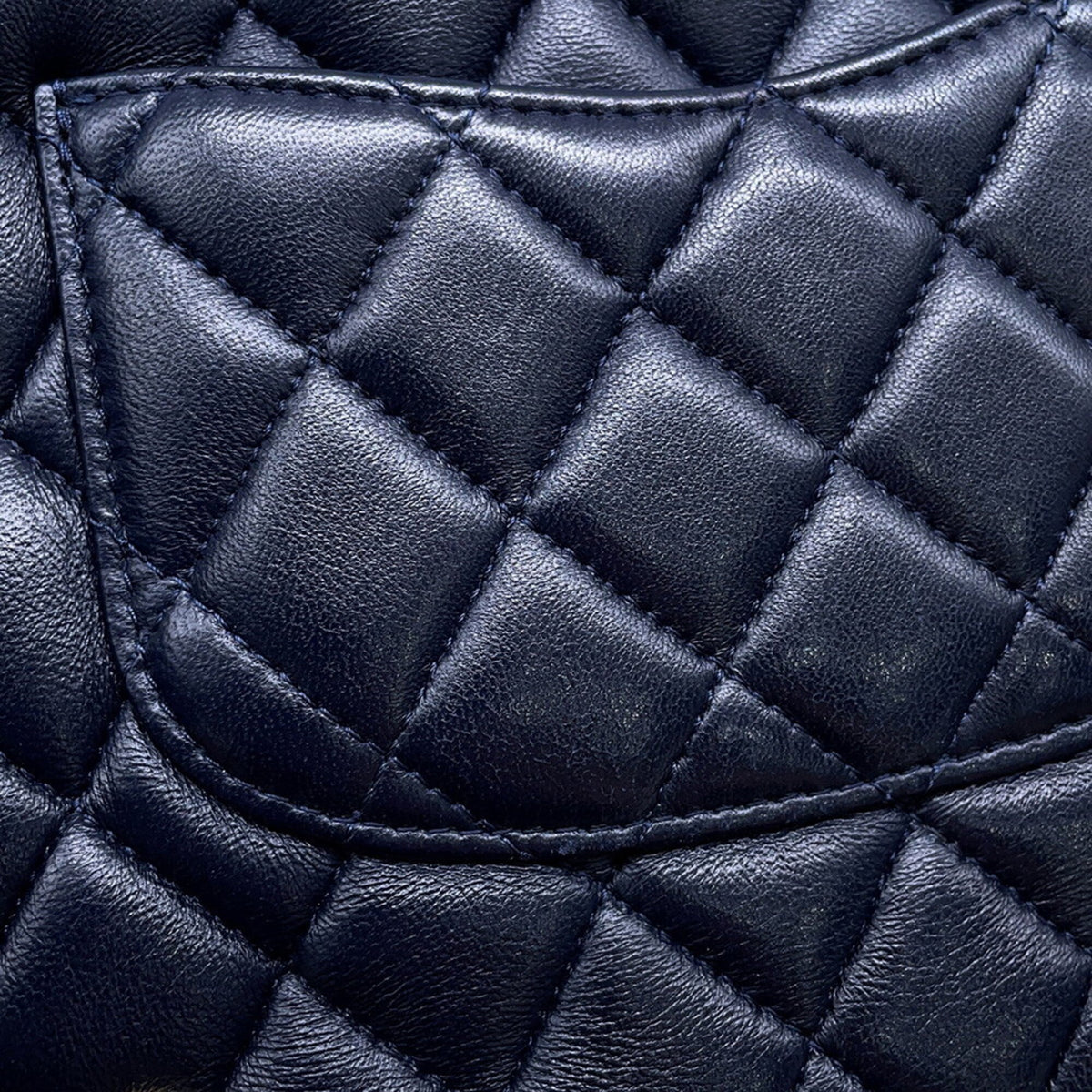 Chanel Matelasse Navy Leather Backpack (Pre-Owned)