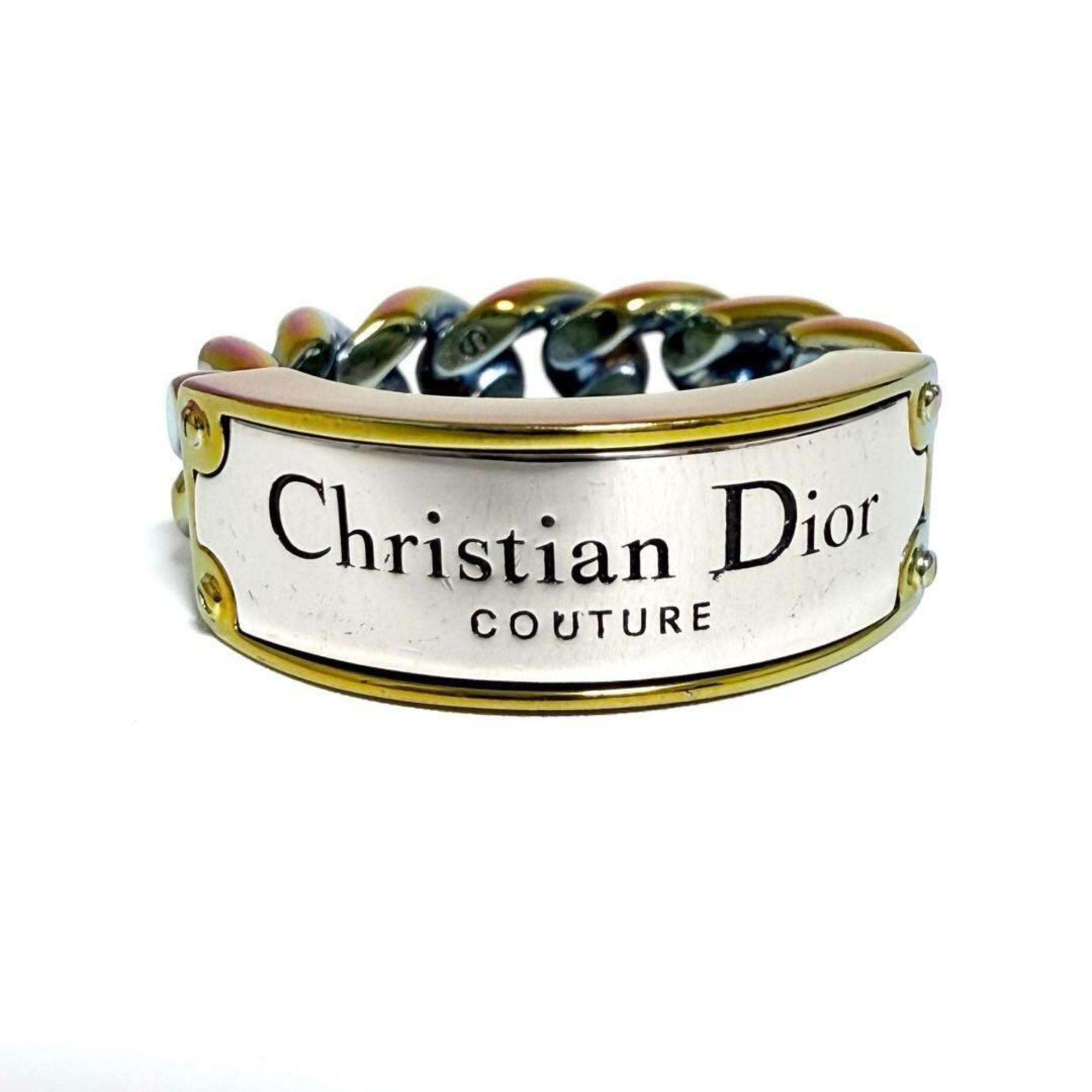 Christian Dior Multi-Color Metal Band Ring (Pre-Owned)