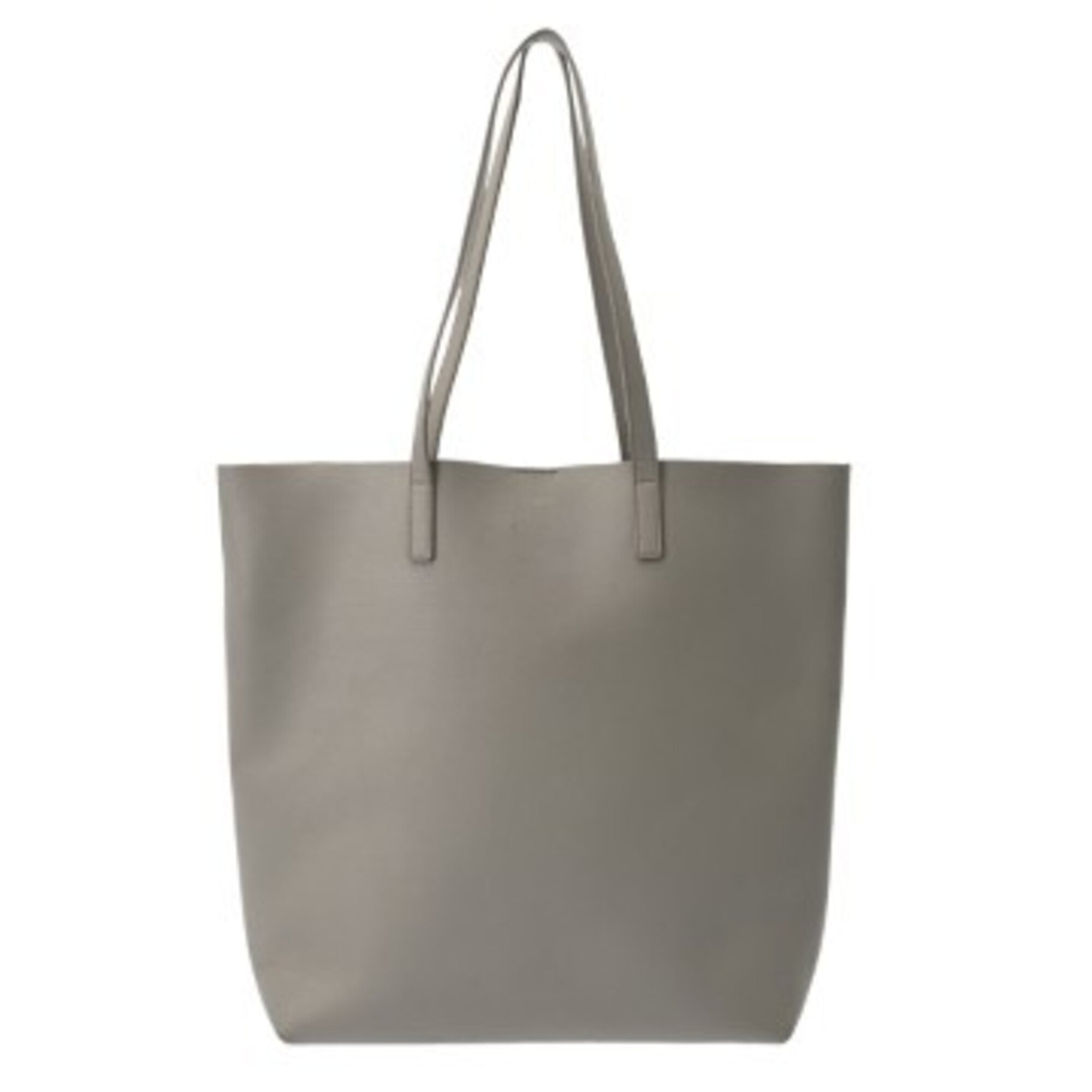 Saint Laurent Gray Leather Tote Bag (Pre-Owned)