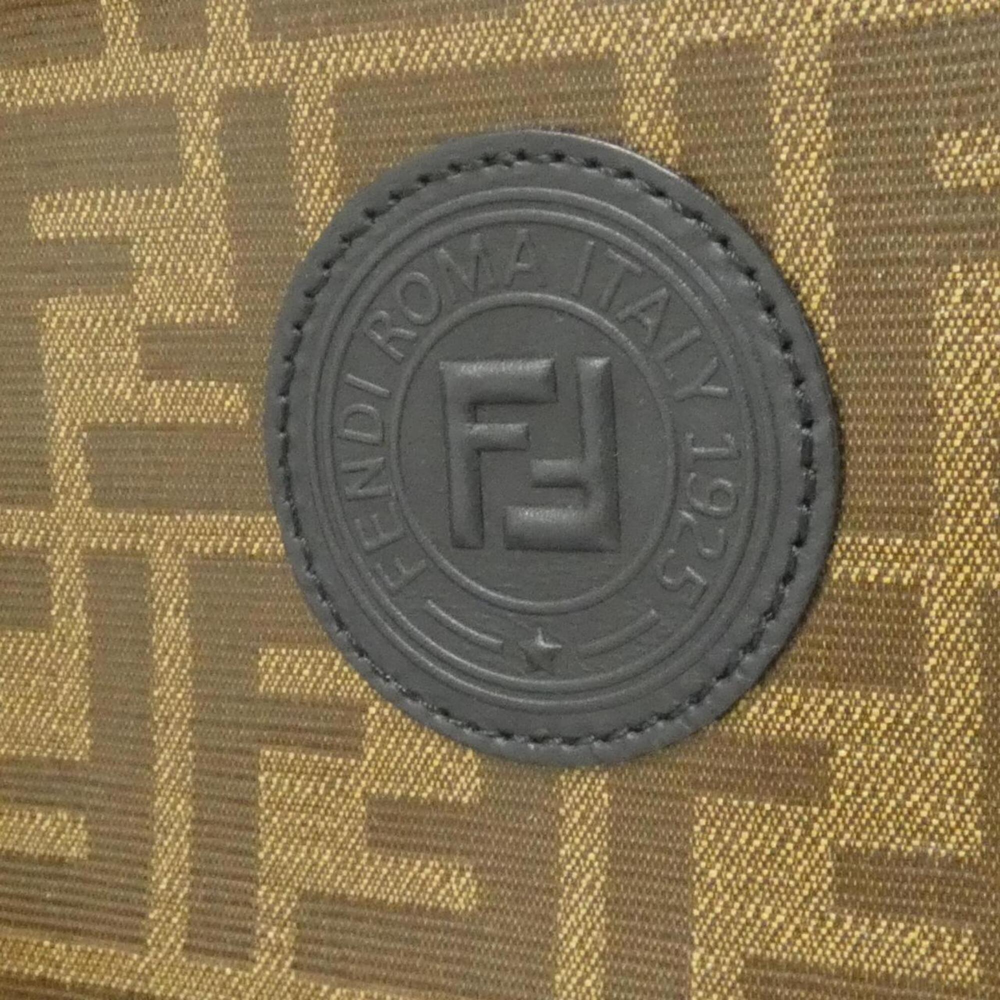 Fendi Brown Coated Canvas Handbag (Pre-Owned)