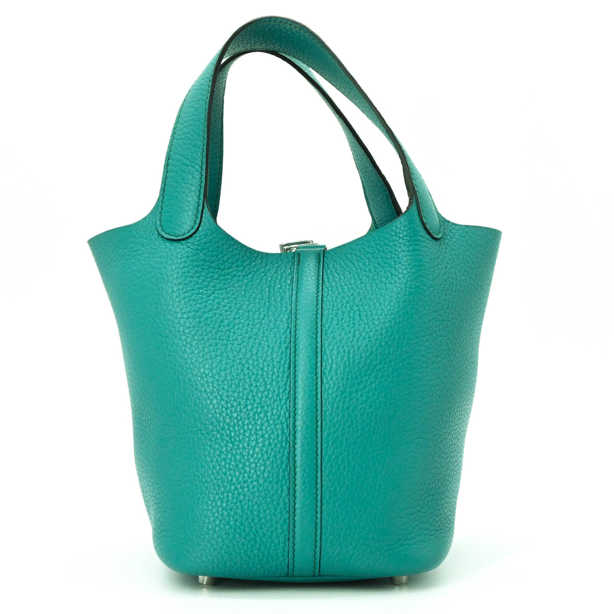 Hermes Green Taurillon Clemence Leather Handbag (Pre-Owned)