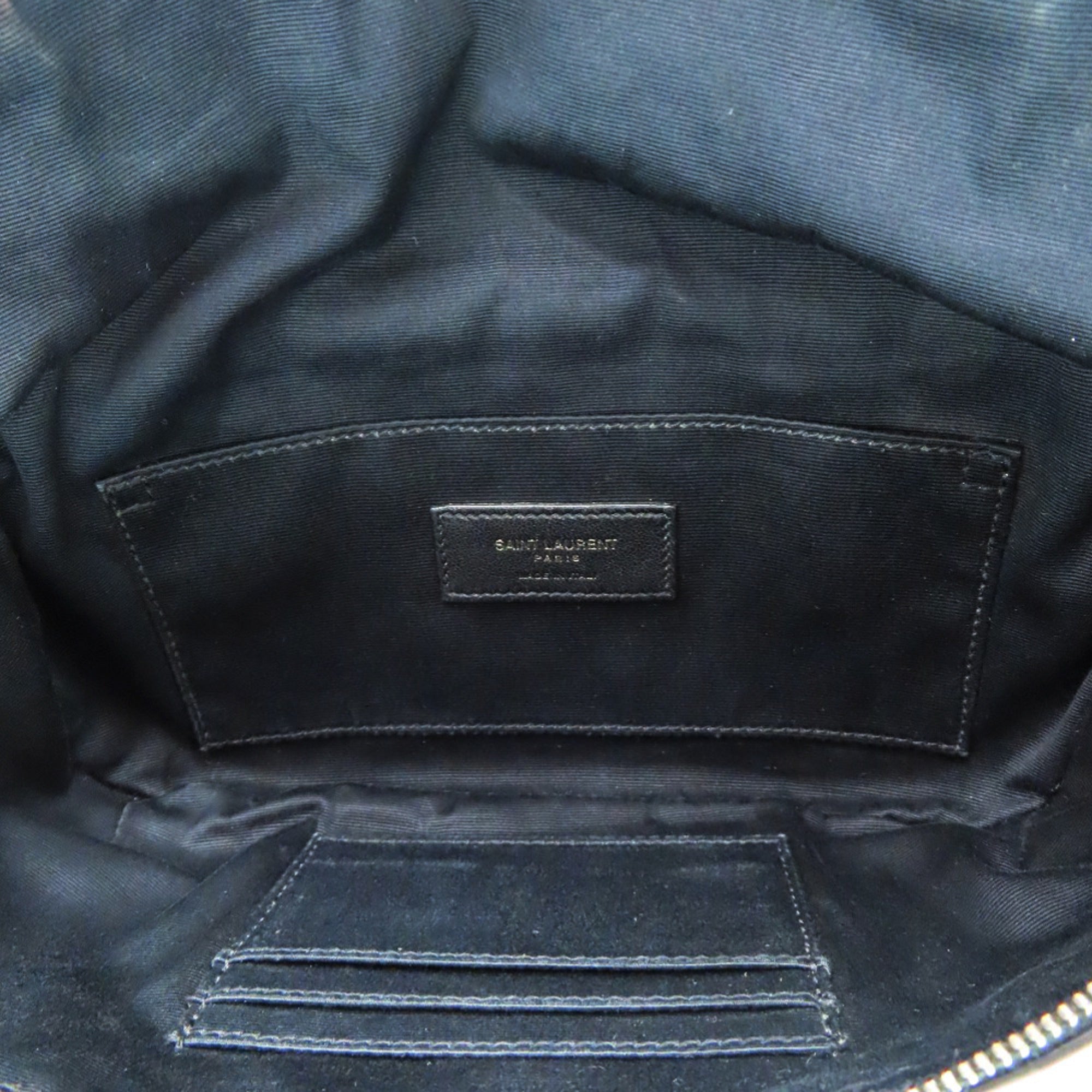 Yves Saint Laurent Black Leather Fanny Pack Sling Bag (Pre-Owned)