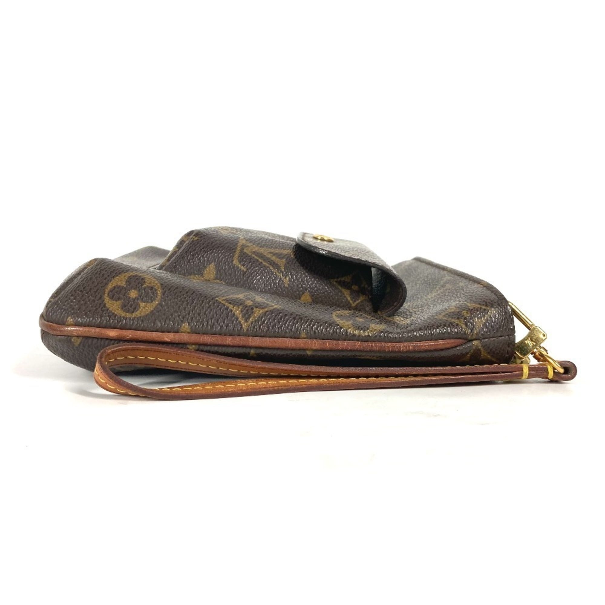 Louis Vuitton Brown Monogram Canvas Clutch Bag Pouch (Pre-Owned)