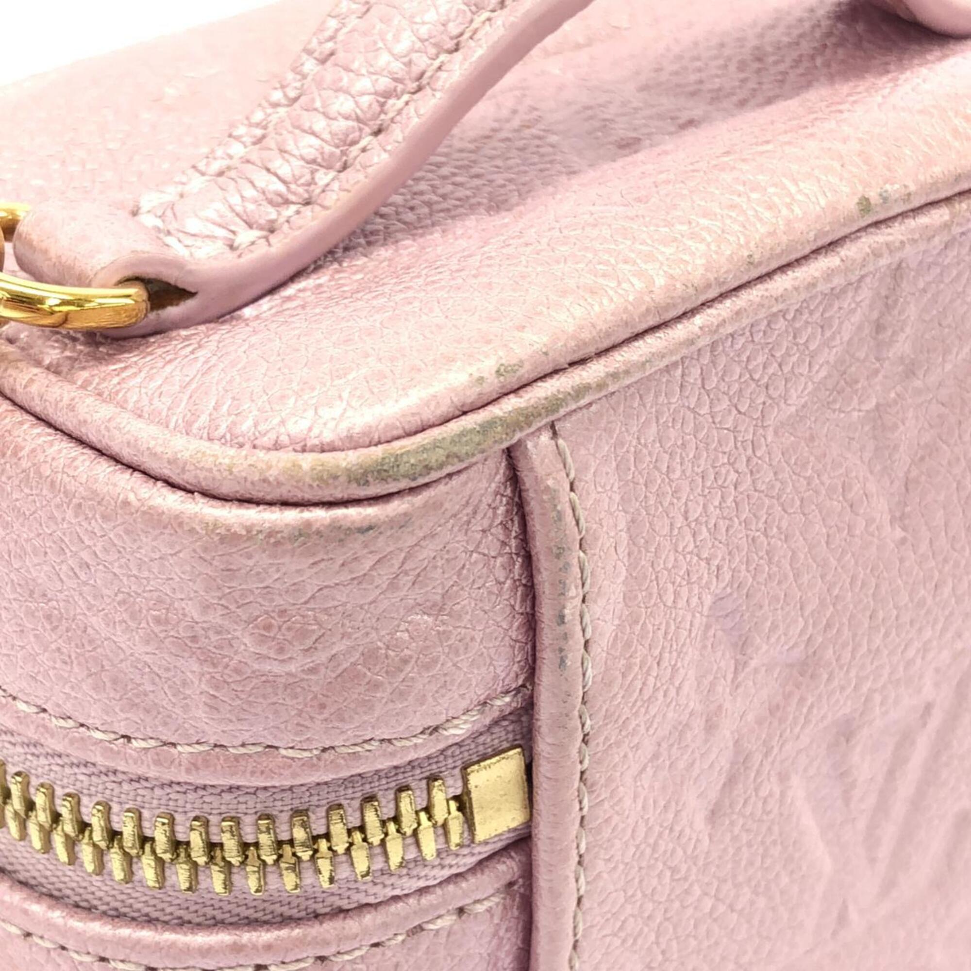 Louis Vuitton Purple Leather Handbag (Pre-Owned)