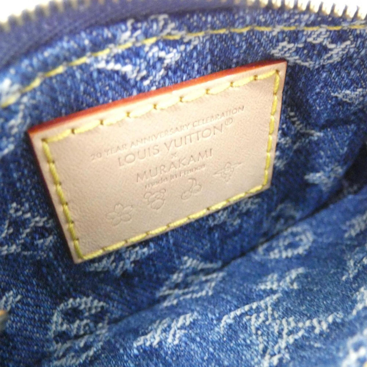 Louis Vuitton Blue Denim Coin Purse/Coin Case (Pre-Owned)