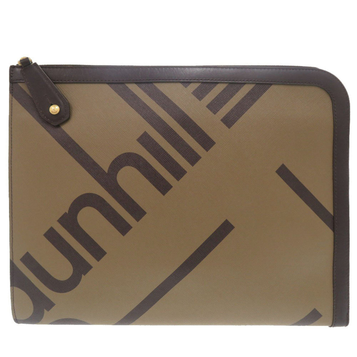 Dunhill Brown Leather Clutch Bag (Pre-Owned)