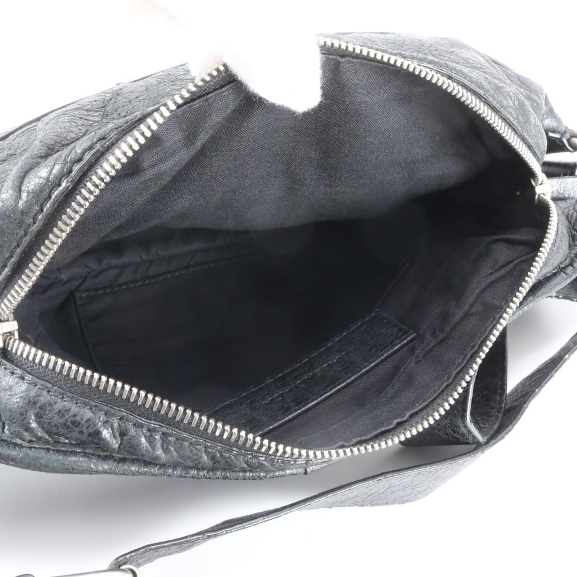 Balenciaga Black Leather Pouch Sling Bag (Pre-Owned)