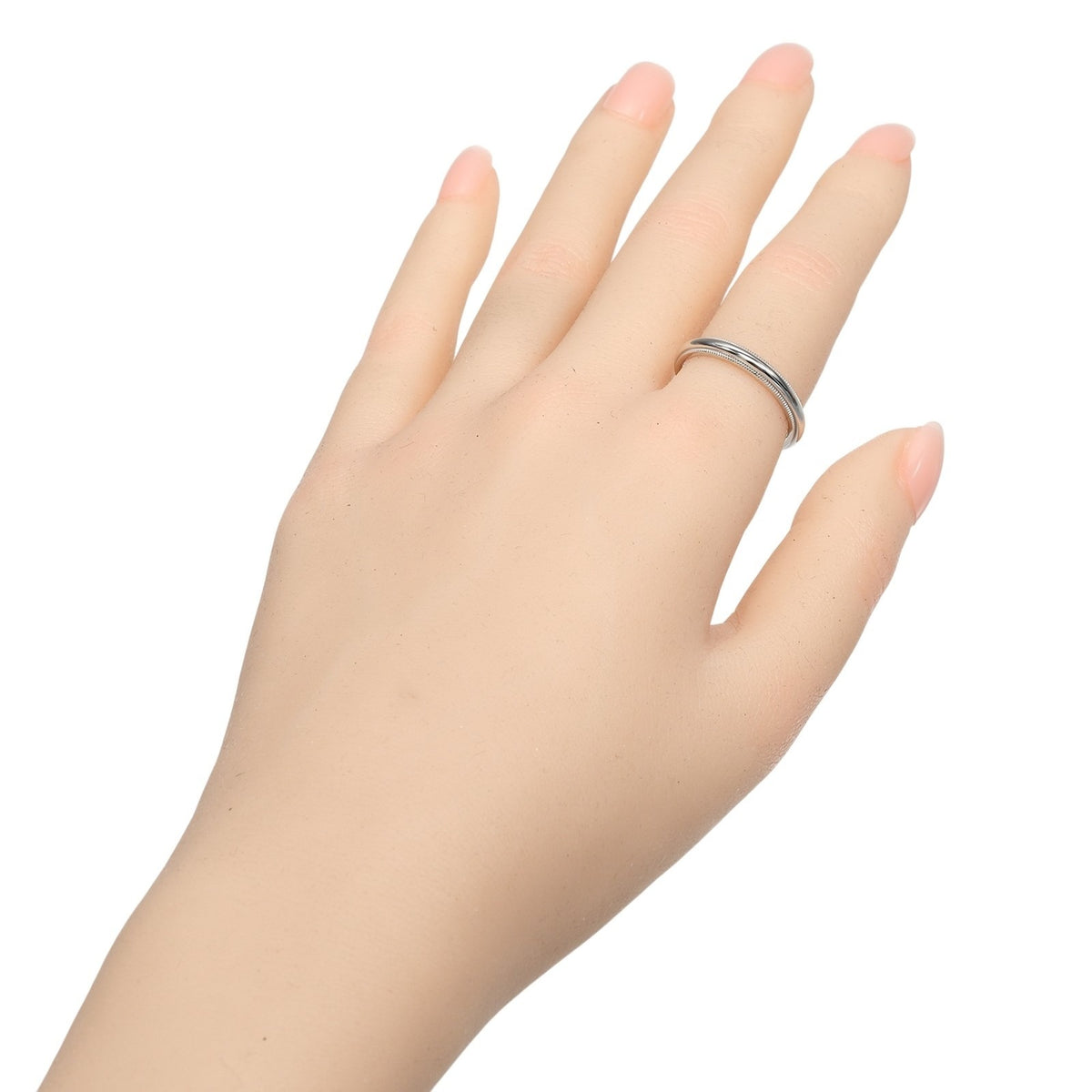 Tiffany Silver Platinum 950 Band Ring (Pre-Owned)