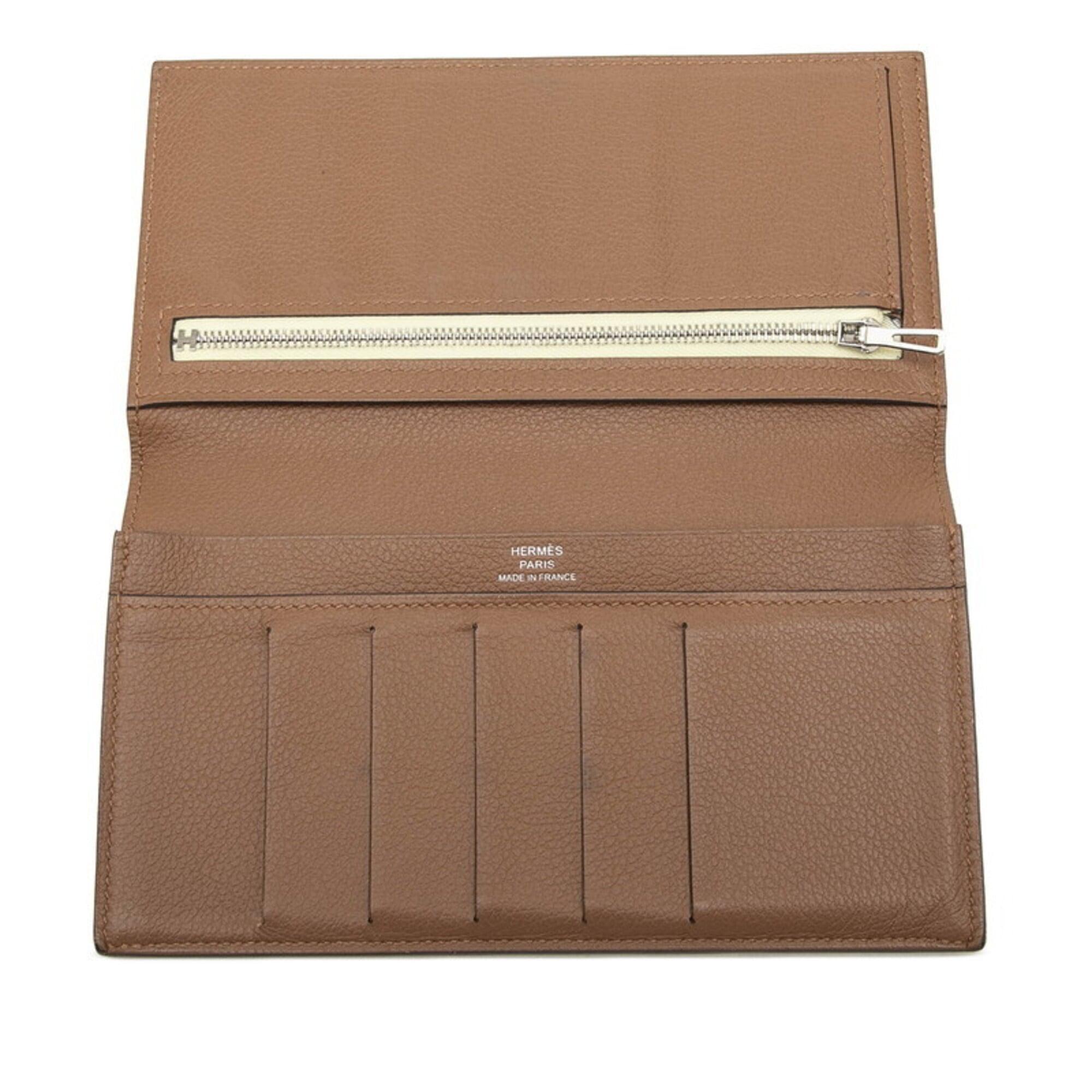Hermes Brown Swift Leather Coin Purse/Coin Case (Pre-Owned)