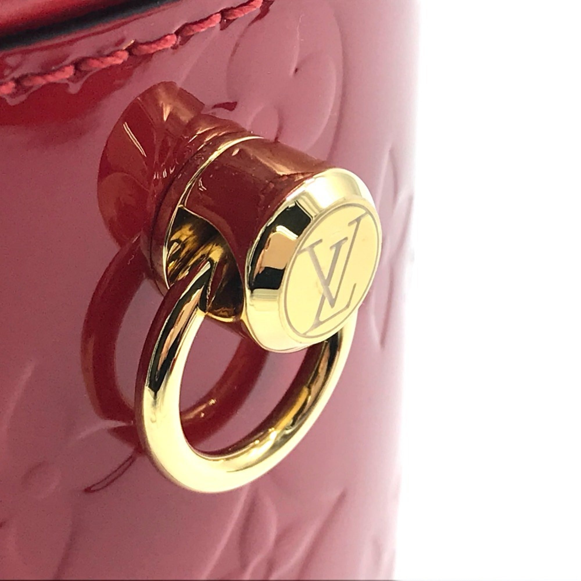 Louis Vuitton Red Color Rouge Patent Leather Handbag (Pre-Owned)