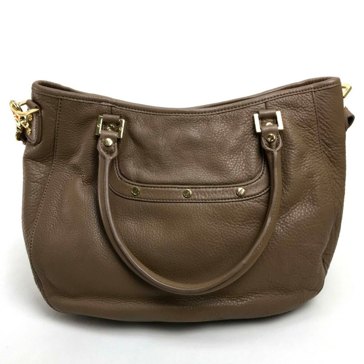 Tory Burch Brown Leather Handbag Shoulder Bag Tote Bag (Pre-Owned)