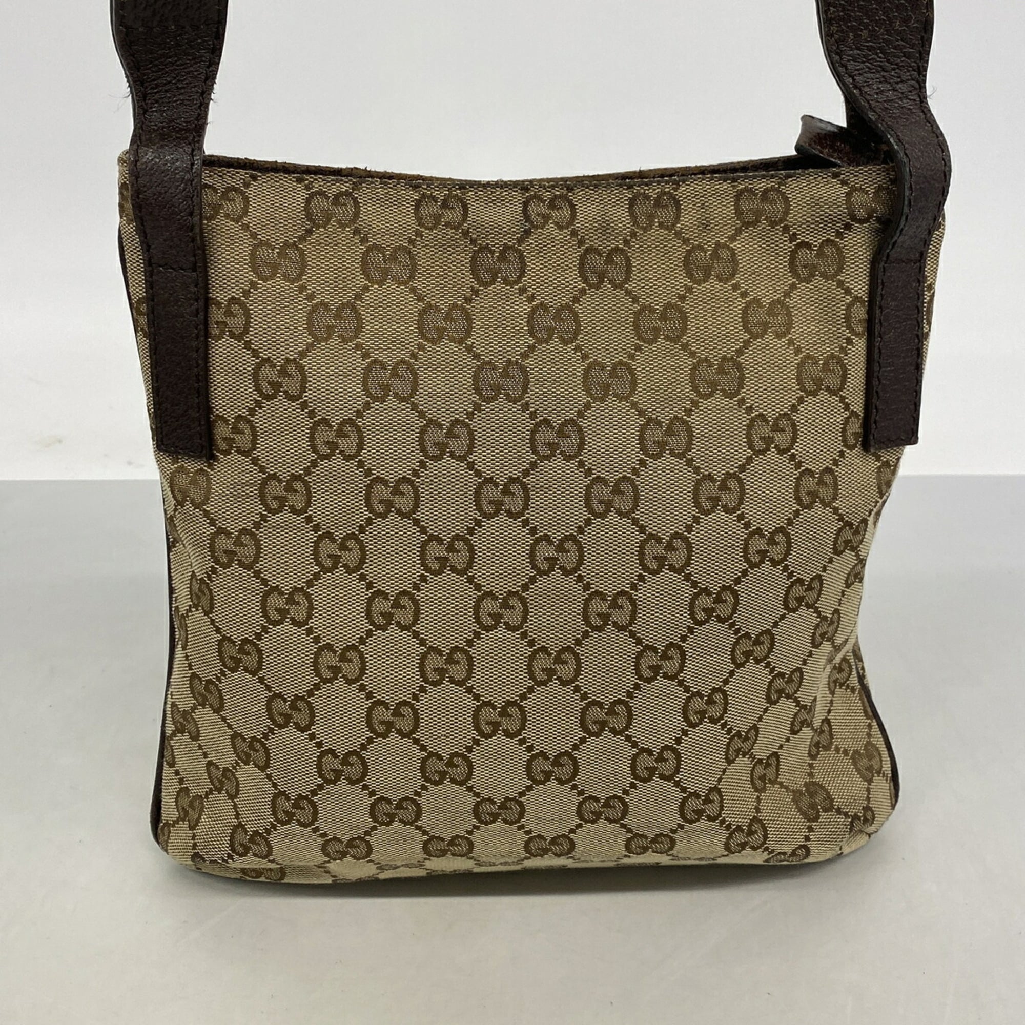 Gucci Beige Canvas Shoulder Bag (Pre-Owned)