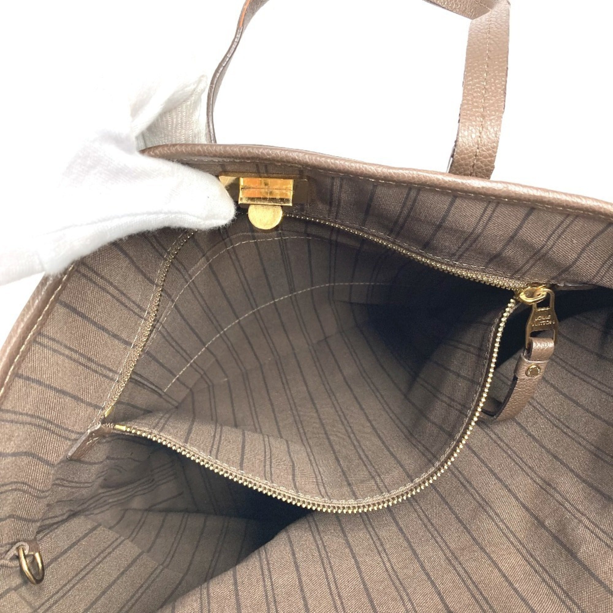Louis Vuitton Brown Monogram Empreinte Leather Handbag Shoulder Bag Tote Bag (Pre-Owned)