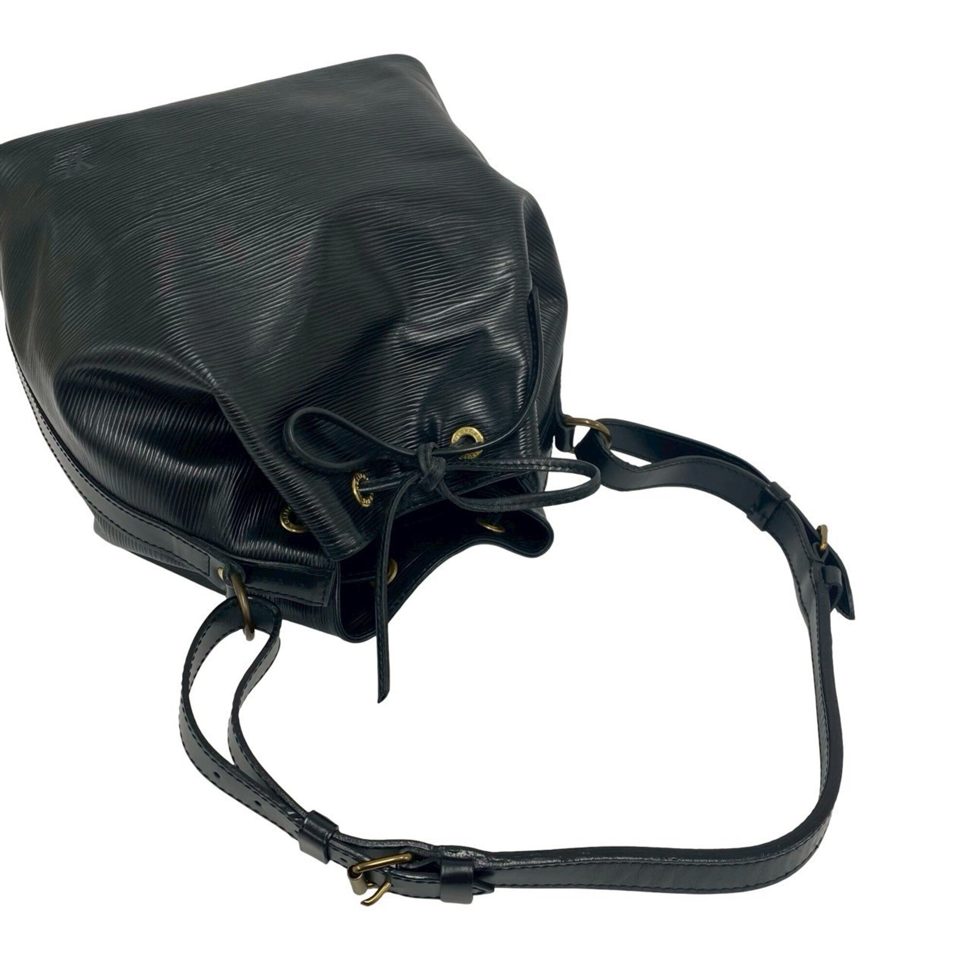 Louis Vuitton Black Leather Shoulder Bag (Pre-Owned)
