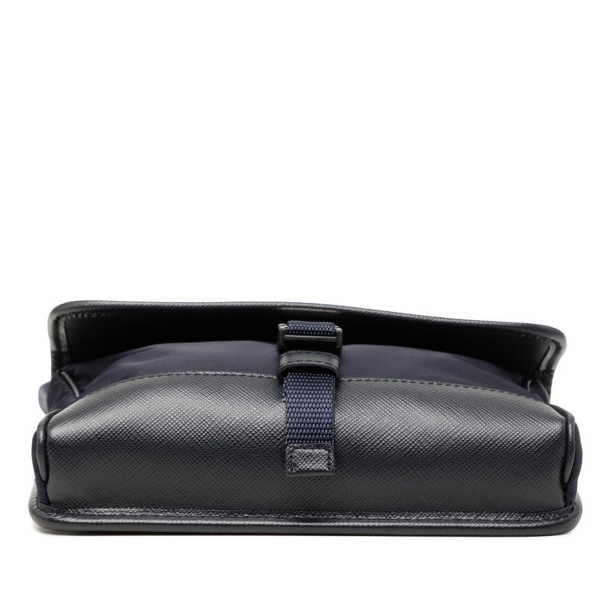 Prada Navy Nylon Leather Shoulder Bag (Pre-Owned)