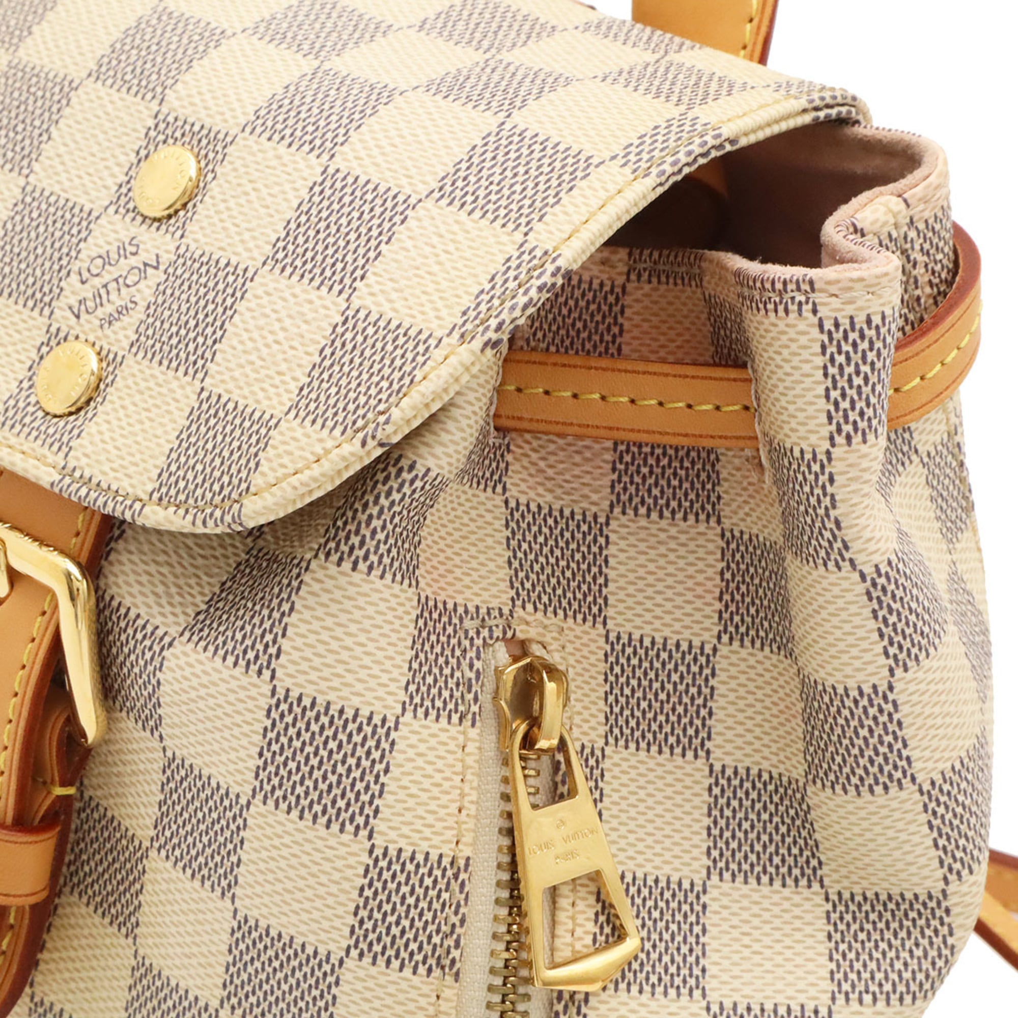 Louis Vuitton Damier Azur Ivory Damier Azur Backpack Shoulder Bag (Pre-Owned)