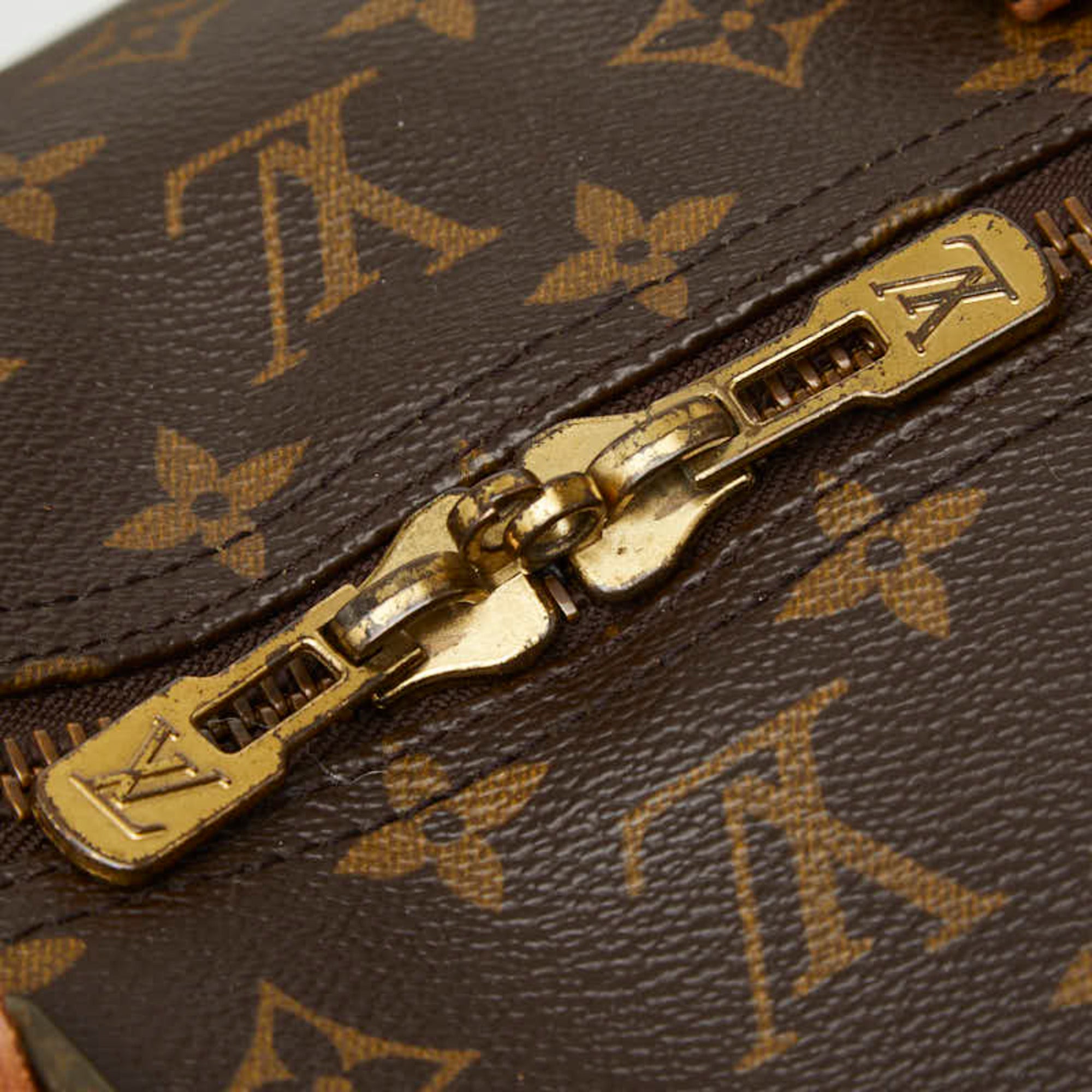 Louis Vuitton Brown Pvc Leather Boston Bag (Pre-Owned)