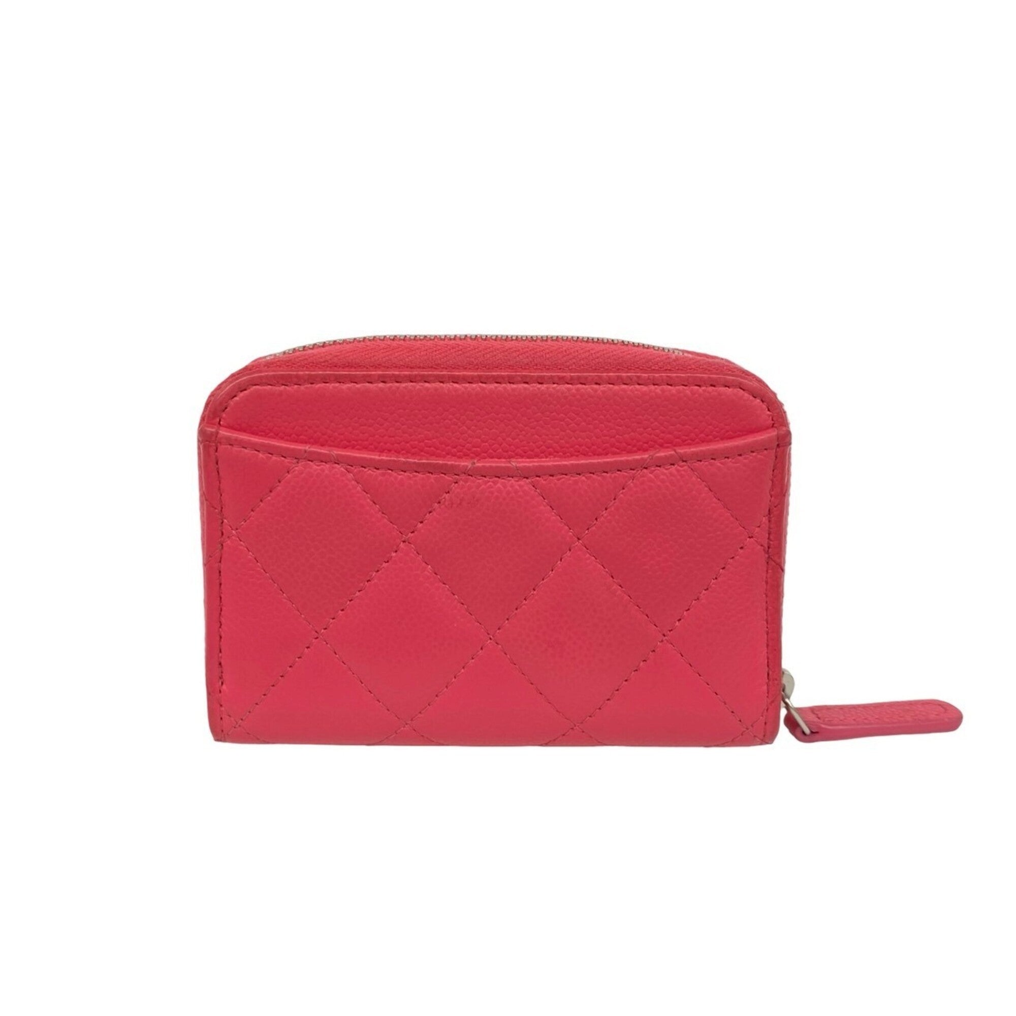 Chanel Pink Grained Calfskin Coin Purse/Coin Case (Pre-Owned)