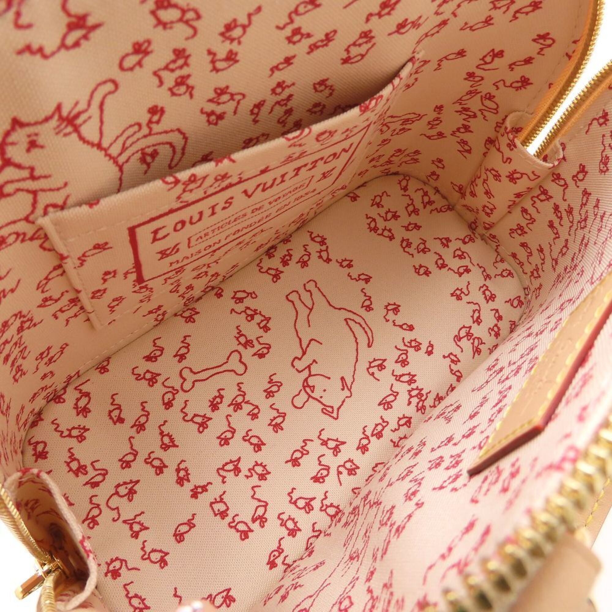 Louis Vuitton Beige Coated Canvas Handbag (Pre-Owned)
