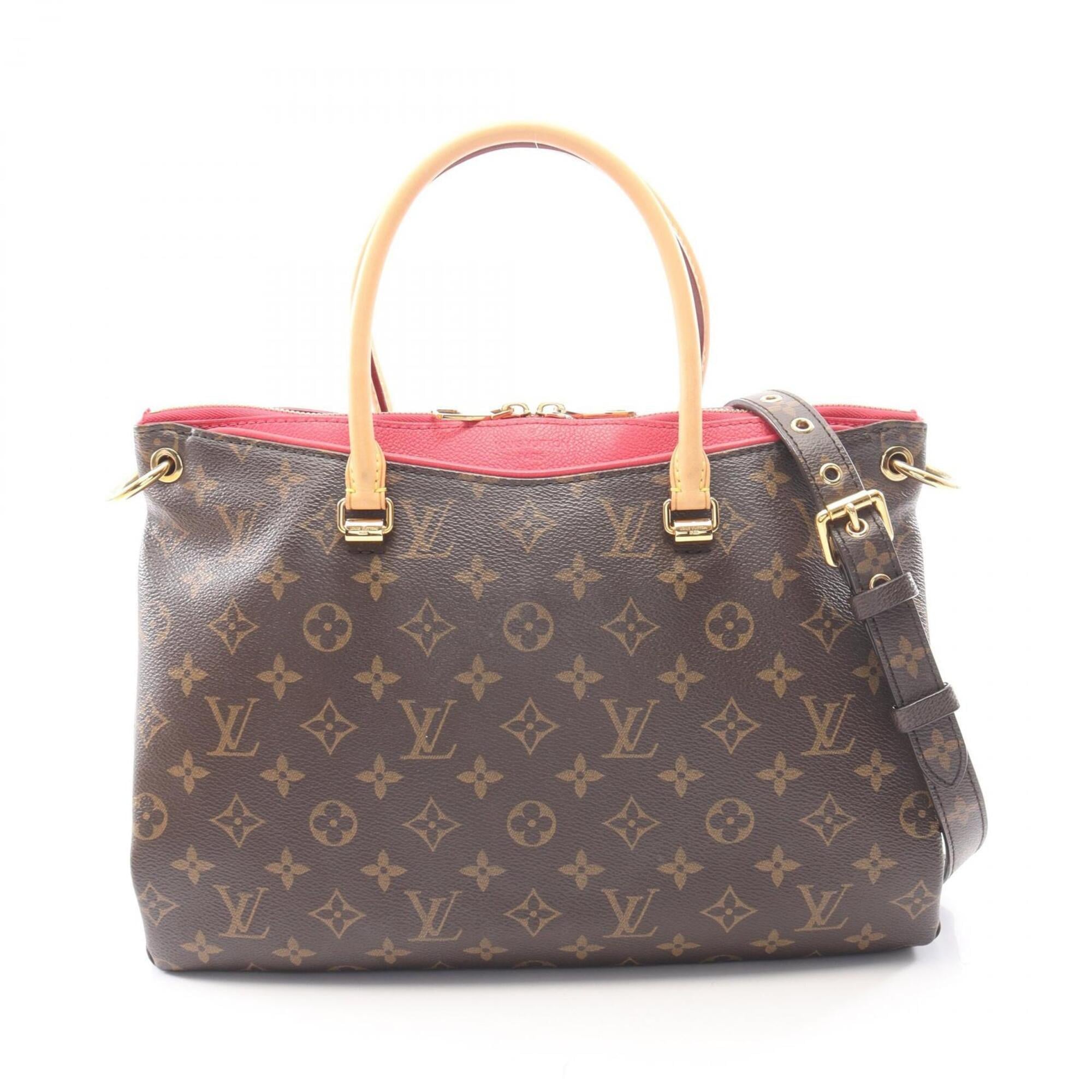 Louis Vuitton Brown Pvc Coated Canvas Leather Handbag (Pre-Owned)