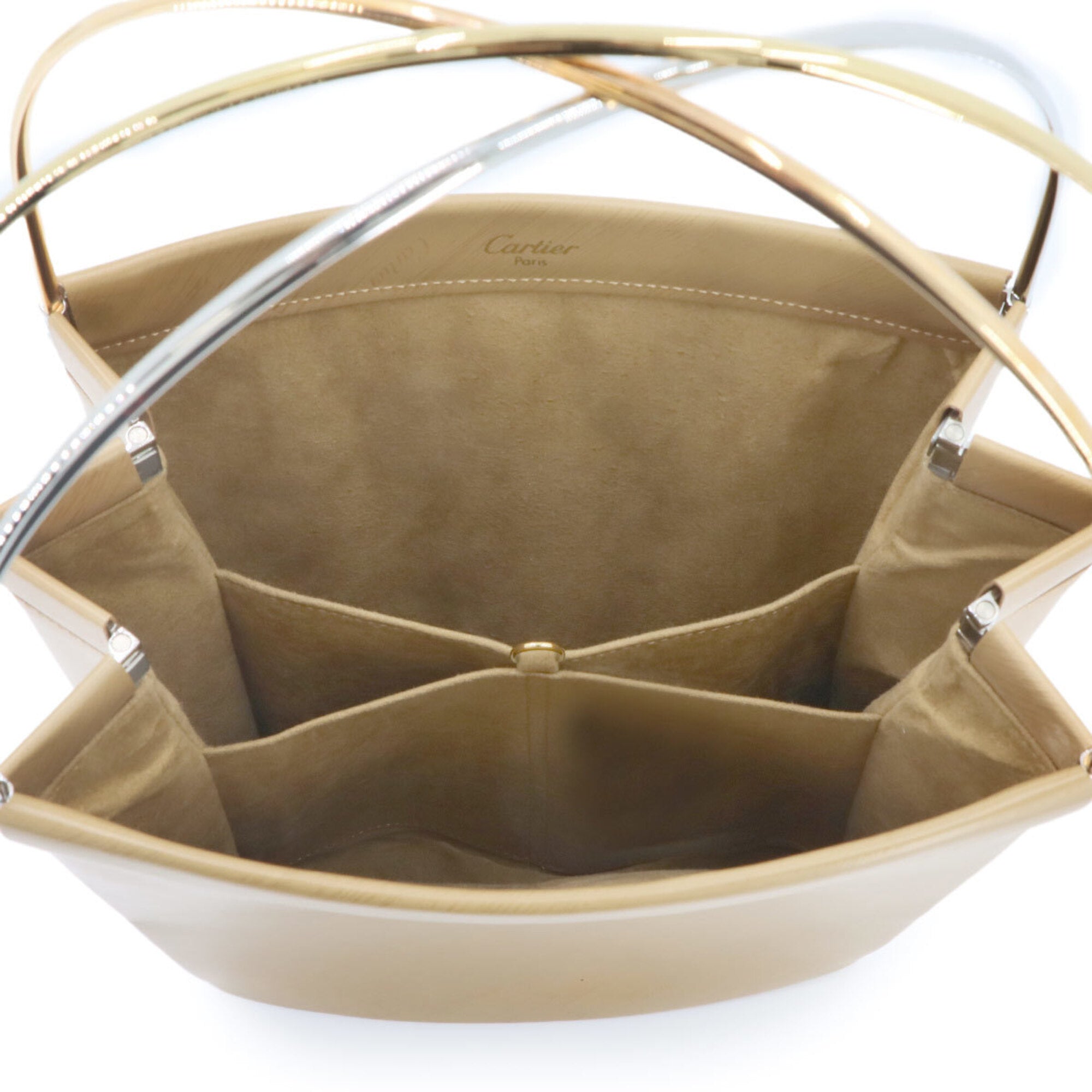 Cartier Light Brown Leather Handbag (Pre-Owned)