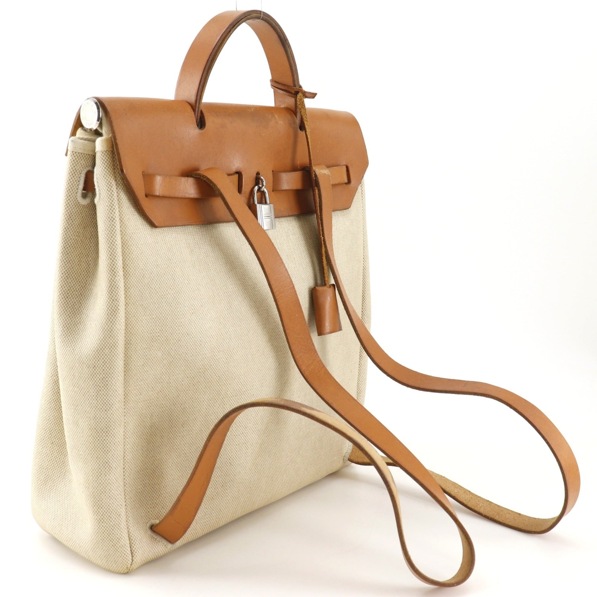 Hermes Beige Toile H Backpack (Pre-Owned)