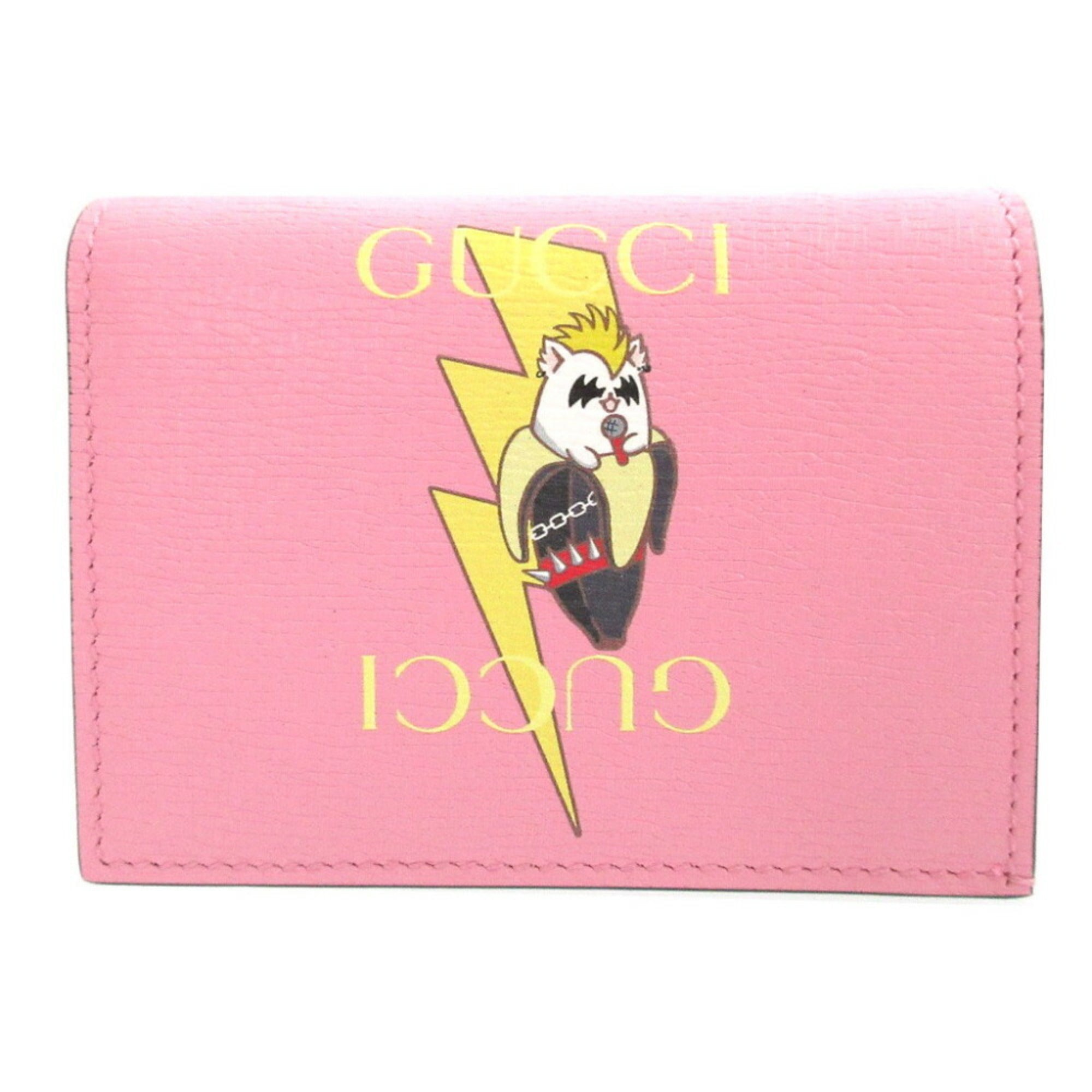Gucci Pink Leather Coin Purse/Coin Case (Pre-Owned)