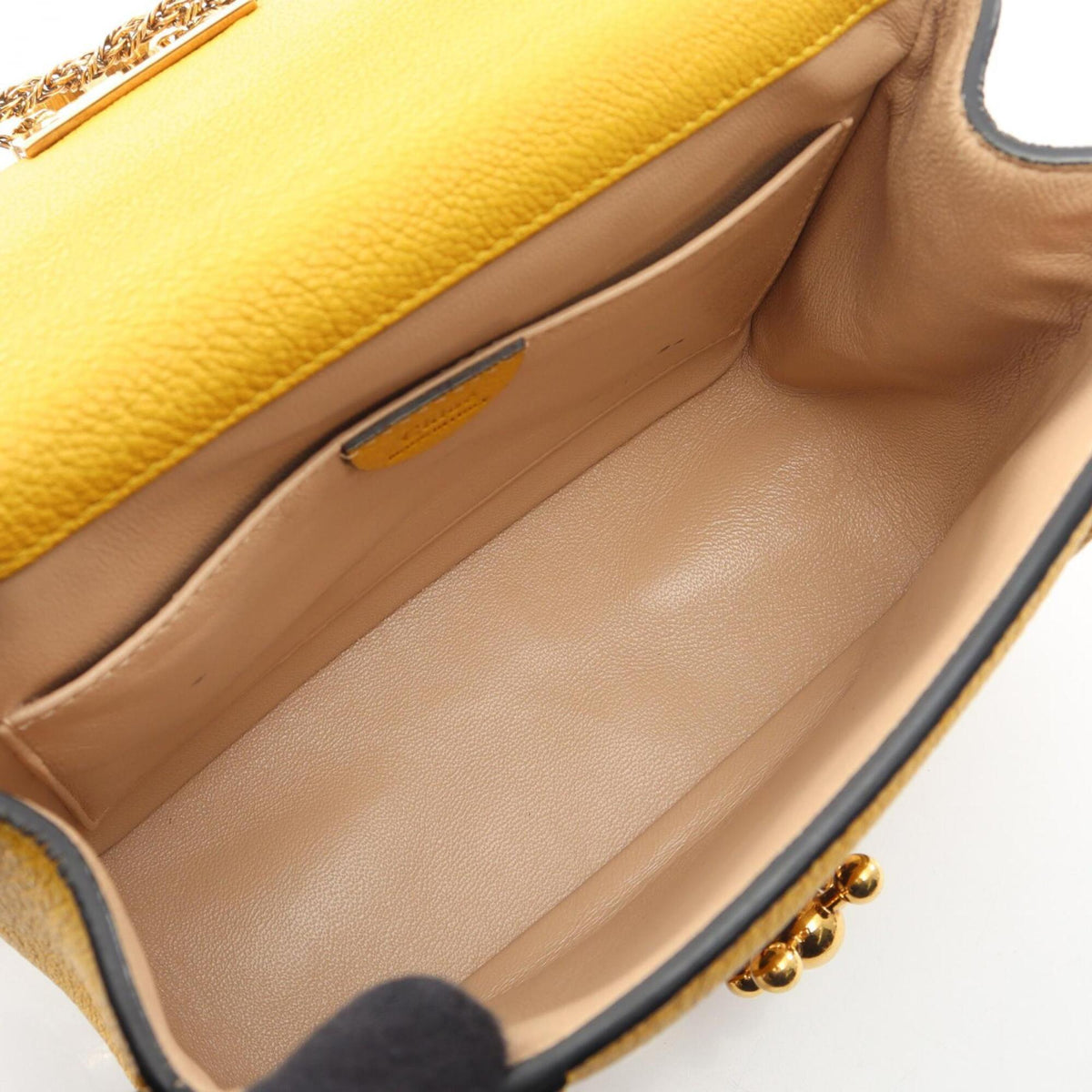 Chloé Yellow Leather Handbag Shoulder Bag (Pre-Owned)