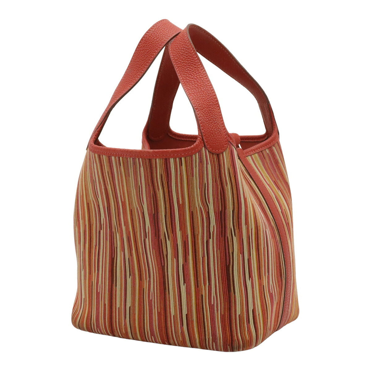 Hermes Multi-Color Red Color Rouge Vif Togo Leather Vibrato Leather Handbag Tote Bag (Pre-Owned)
