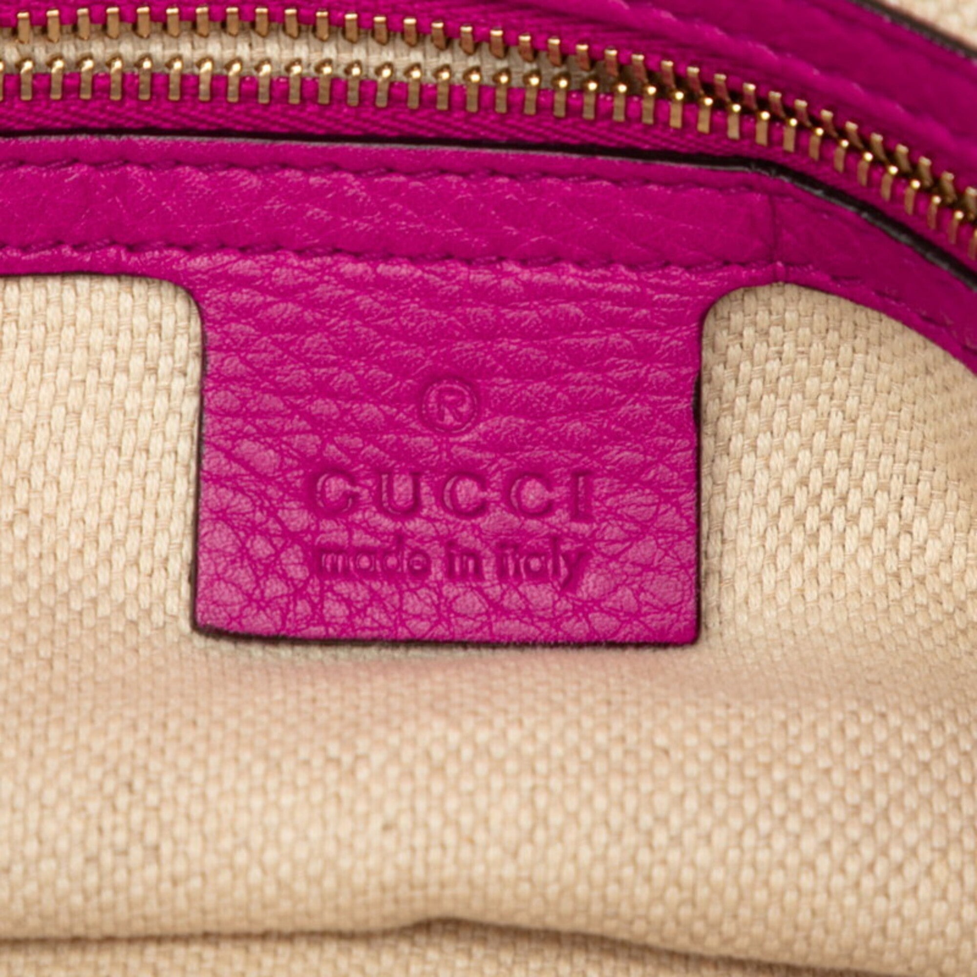 Gucci Pink Leather Shoulder Bag (Pre-Owned)