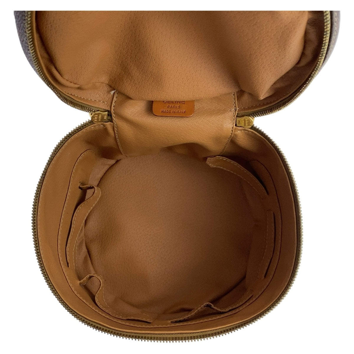 Celine Brown Pvc Leather Handbag Pouch Vanity Bag (Pre-Owned)