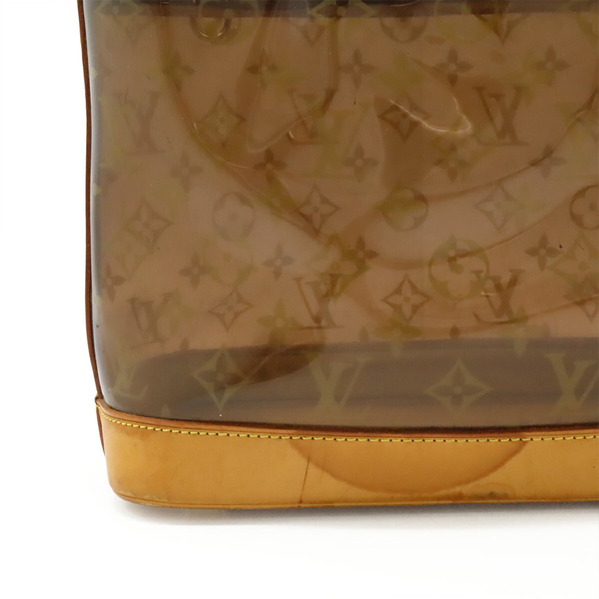 Louis Vuitton Brown Clear Monogram Vinyl Vinyl Pouch Tote Bag (Pre-Owned)