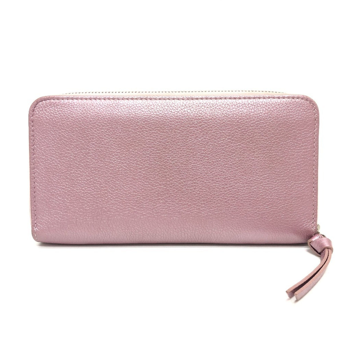 Louis Vuitton Metallic Pink Leather Long Wallet (Bi-Fold) (Pre-Owned)