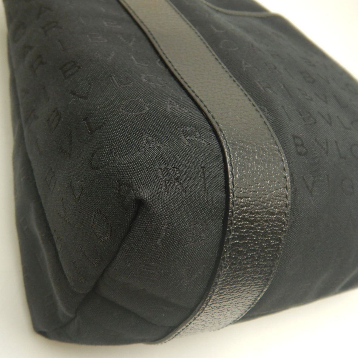 Bvlgari Black Canvas Leather Tote Bag (Pre-Owned)