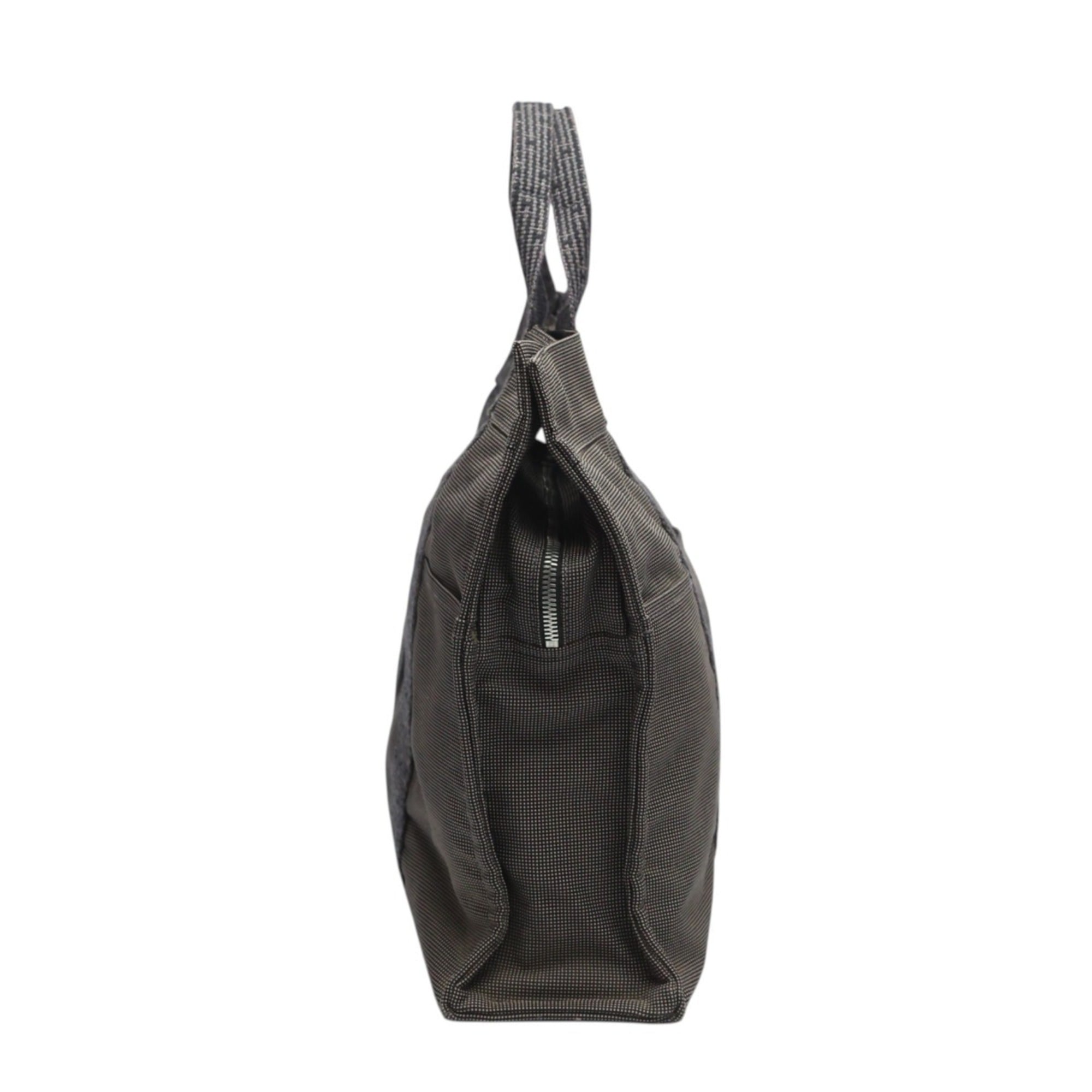 Hermes Gray Nylon Polyester Handbag Tote Bag (Pre-Owned)