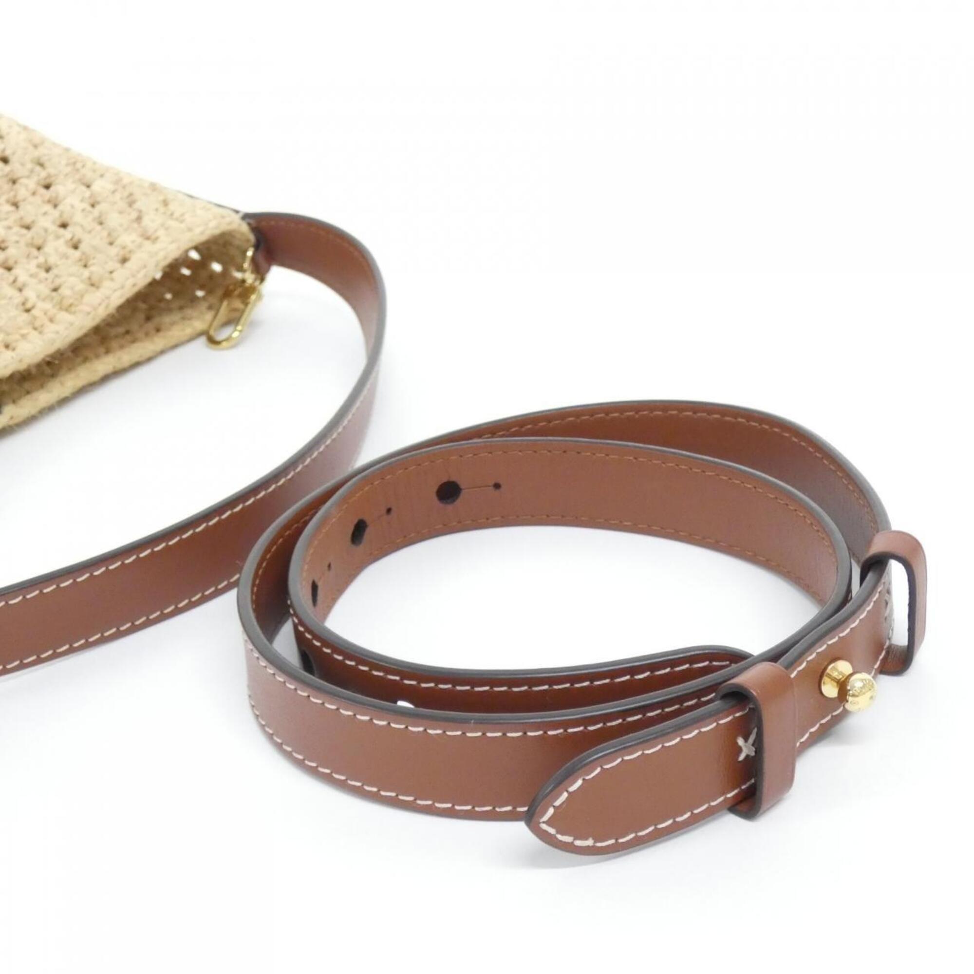 Louis Vuitton Beige Brown Raffia Handbag (Pre-Owned)