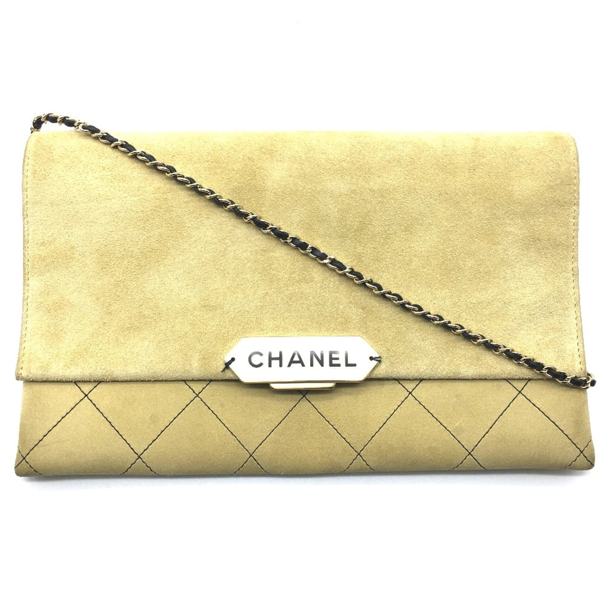 Chanel Beige Leather Shoulder Bag (Pre-Owned)