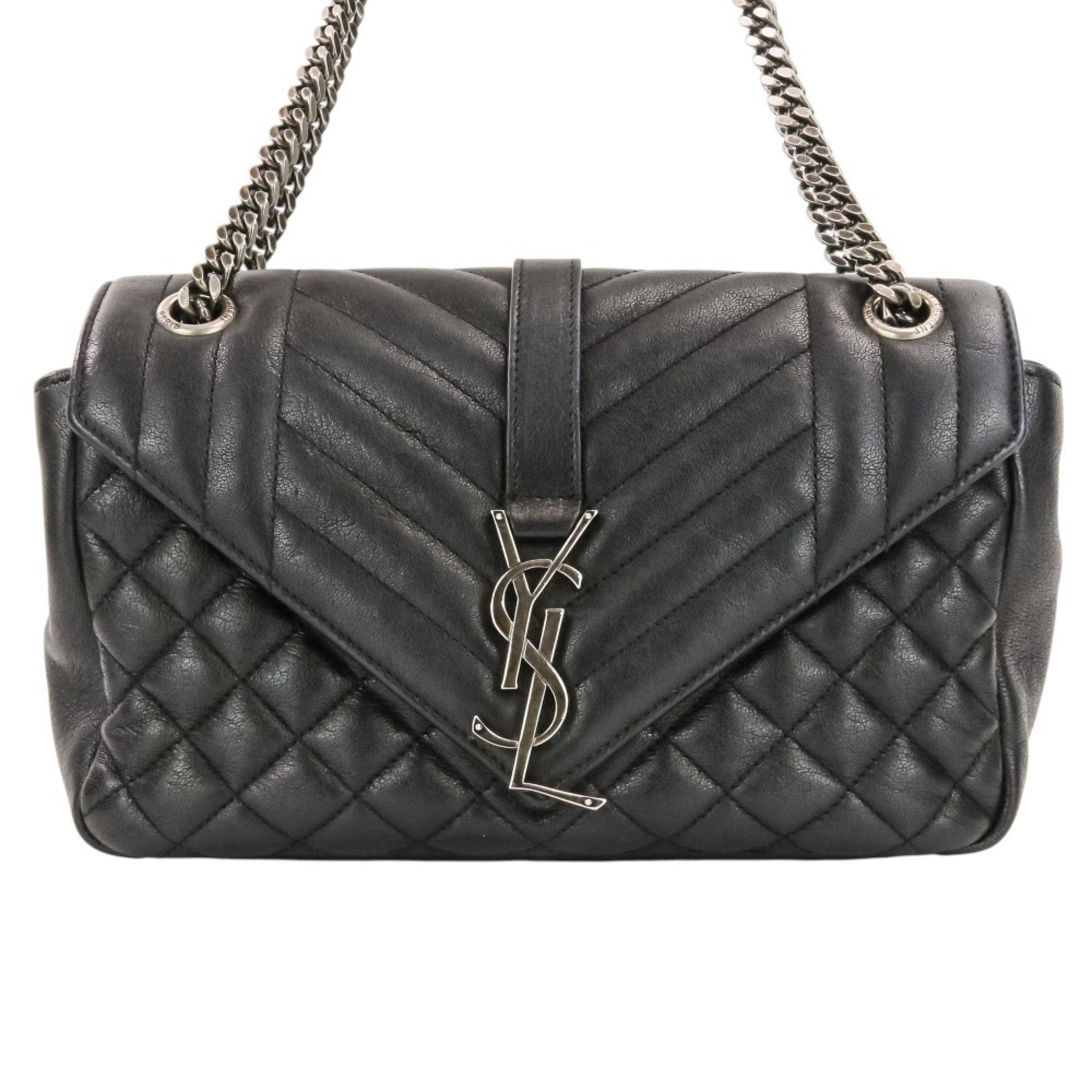 Yves Saint Laurent Black Leather Shoulder Bag (Pre-Owned)