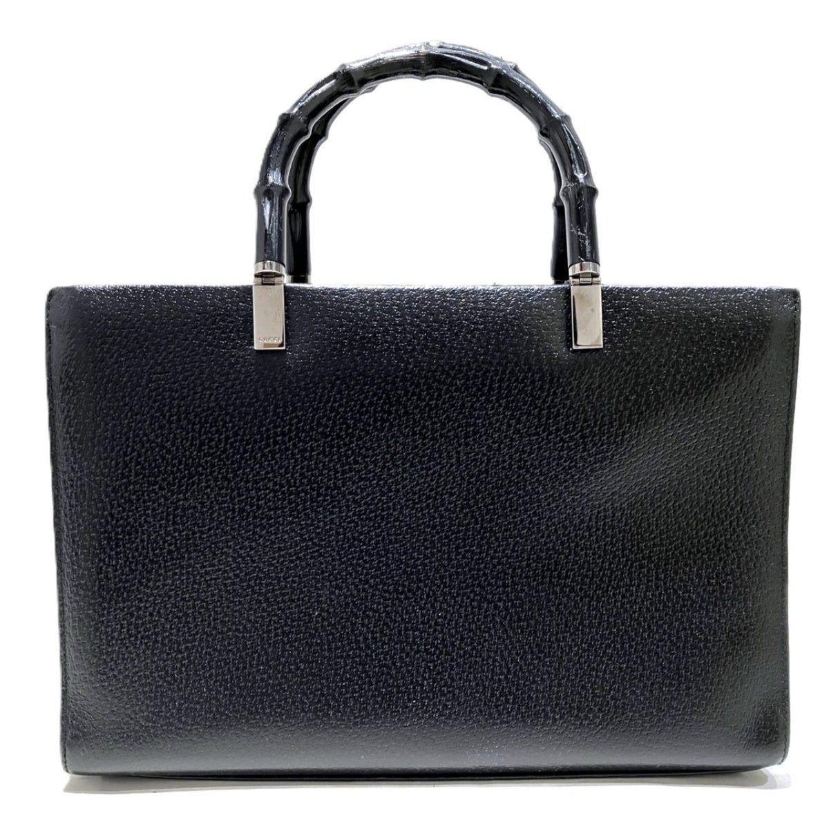 Gucci Black Bamboo Leather Handbag (Pre-Owned)