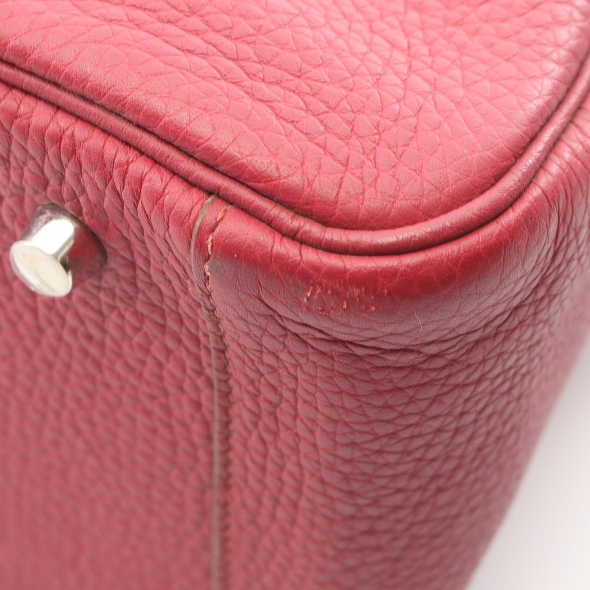 Hermes Bordeaux Tosca Taurillon Clemence Leather Handbag Shoulder Bag (Pre-Owned)