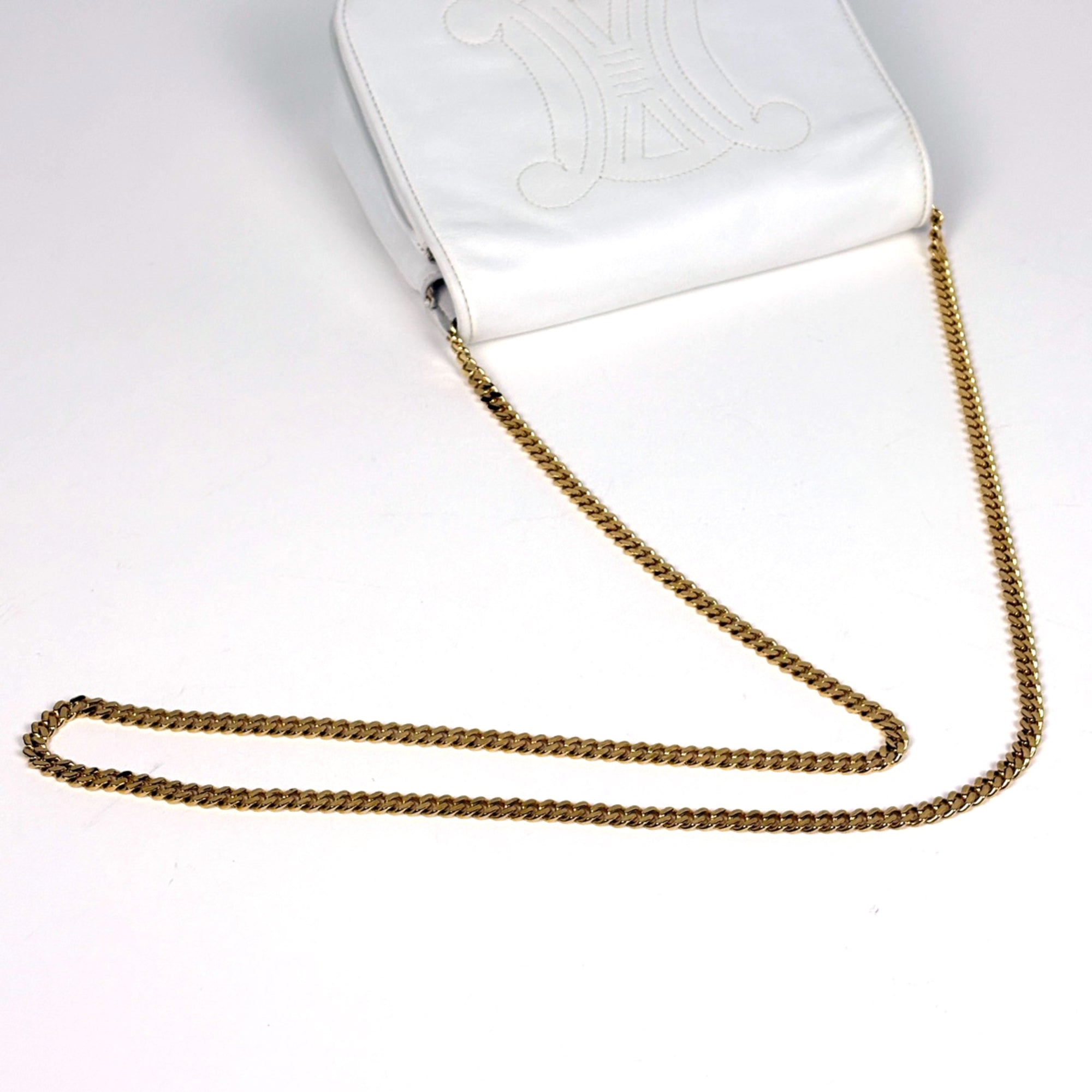 Celine White Leather Shoulder Bag (Pre-Owned)