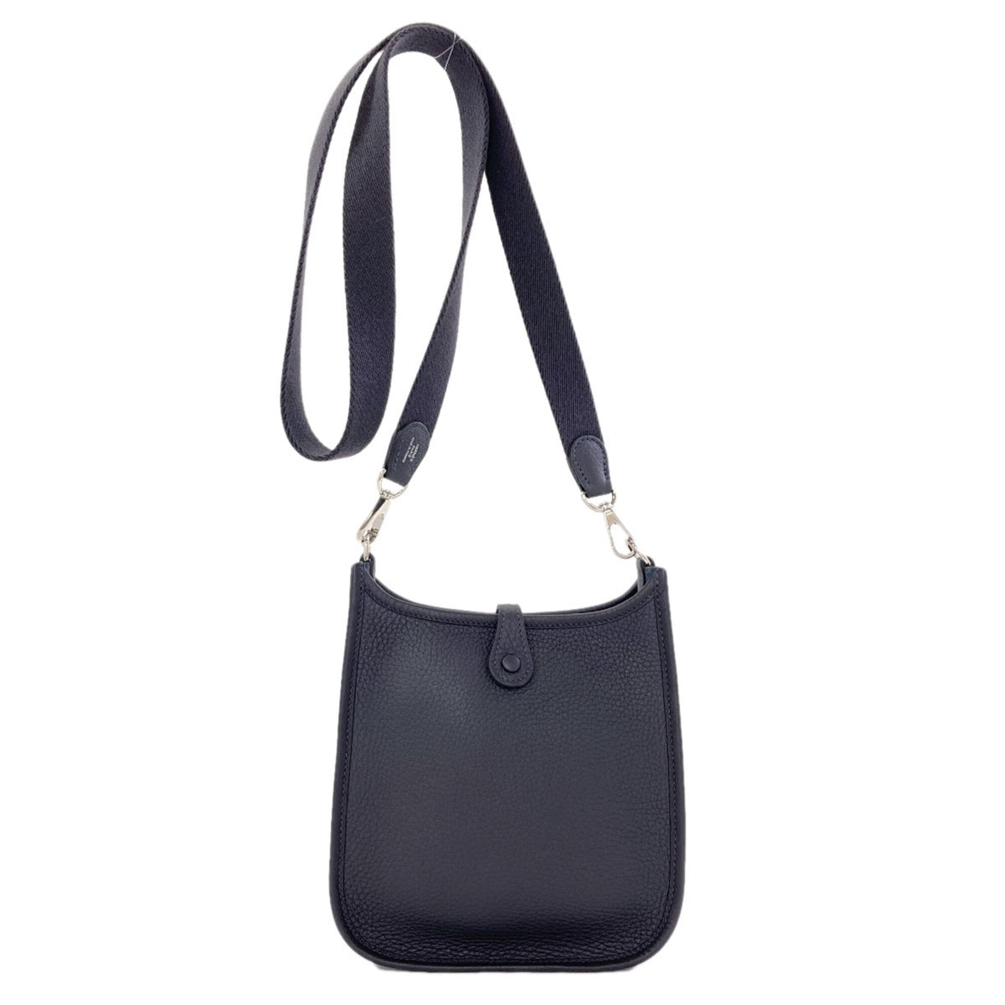 Hermes Navy Leather Shoulder Bag (Pre-Owned)