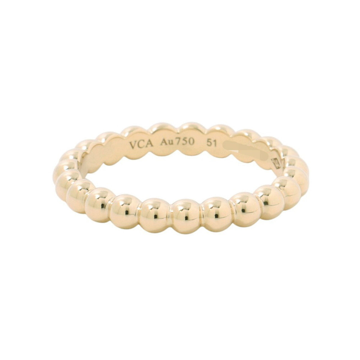 Van Cleef & Arpels Perlee Yellow Gold (18K) Band Ring (Pre-Owned)