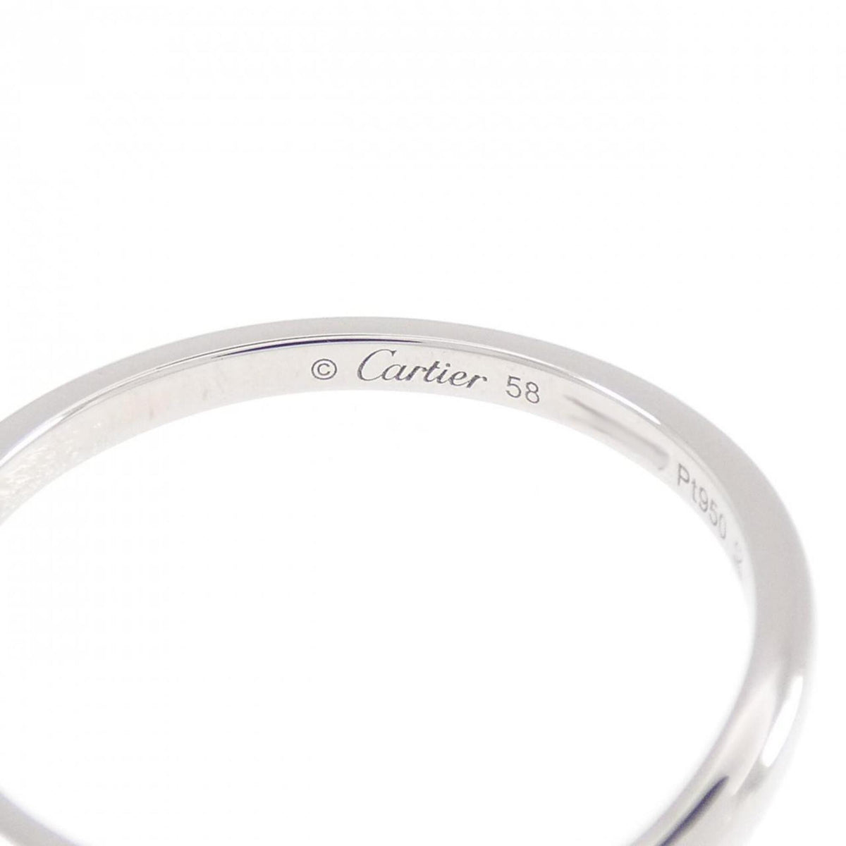 Cartier Platinum Platinum 950 Band Ring (Pre-Owned)
