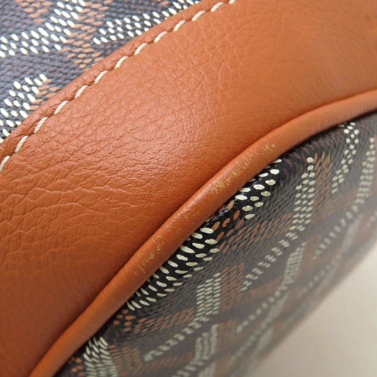 Goyard Black Brown Coated Canvas Leather Shoulder Bag (Pre-Owned)