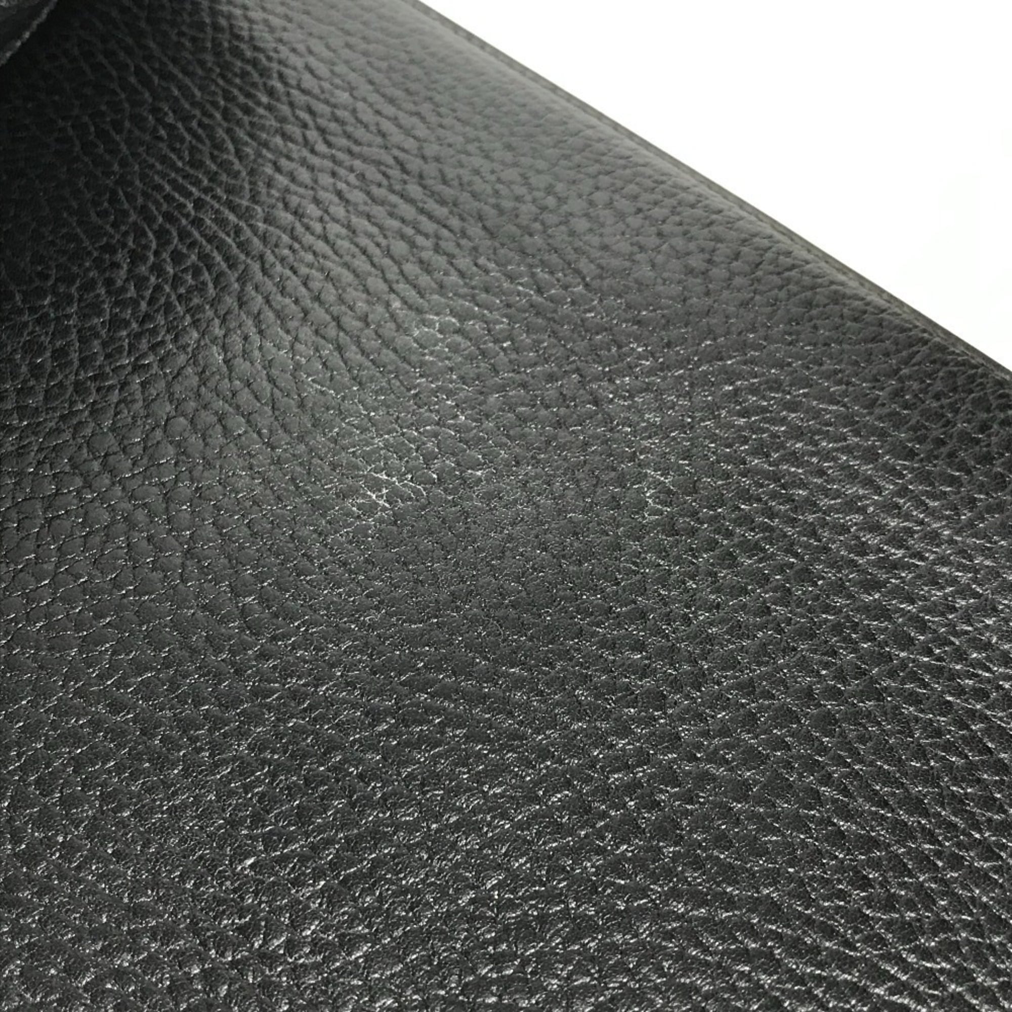 Hermes Black Leather Briefcase Handbag (Pre-Owned)