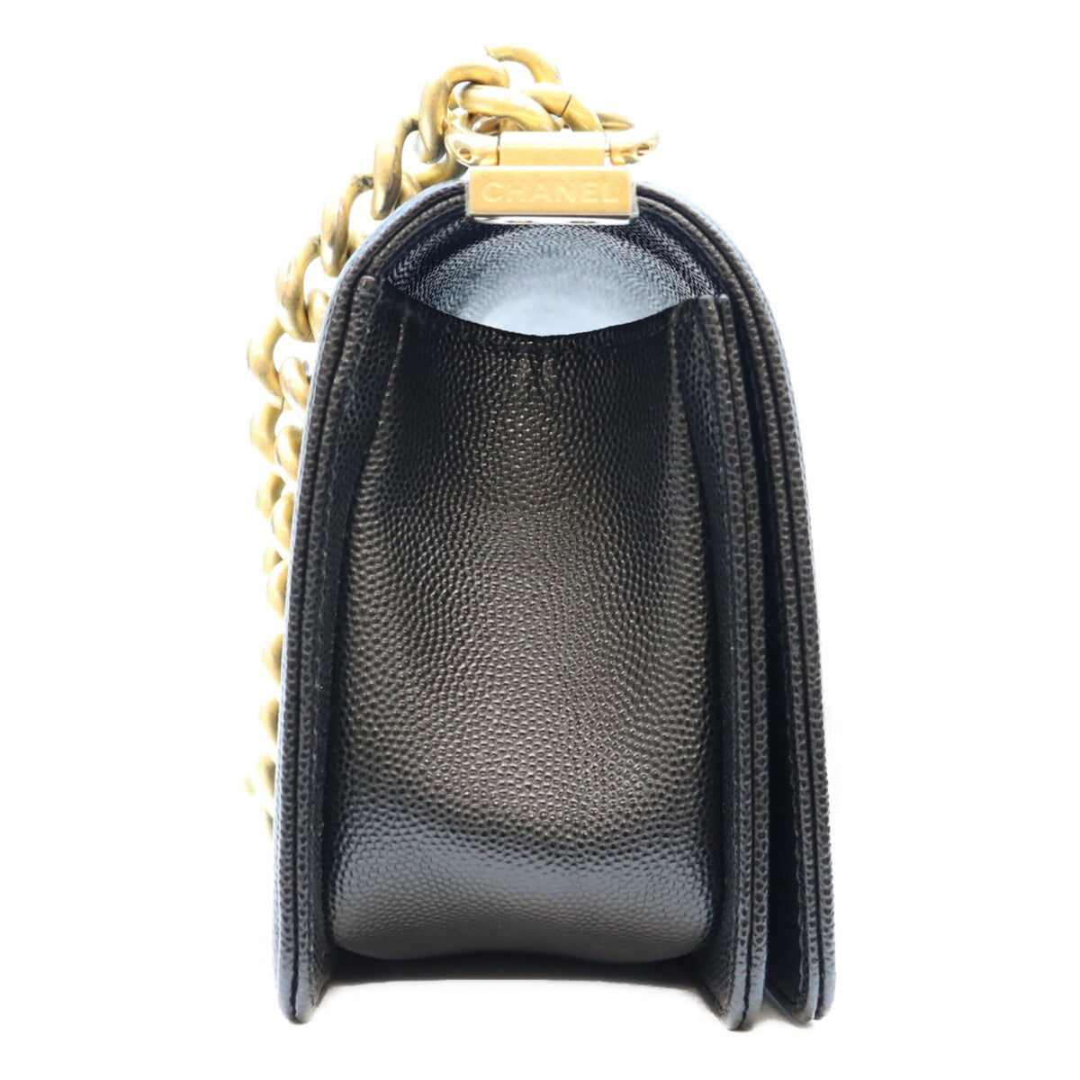 Chanel Black Grained Calfskin Shoulder Bag (Pre-Owned)